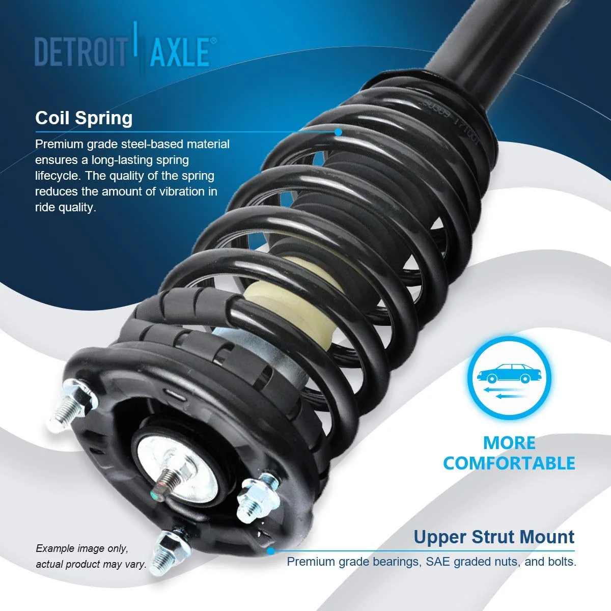 Detroit Axle - Front Rear Struts Coil Spring Sway Bars Kit for Kia Optima Sonata — image 8