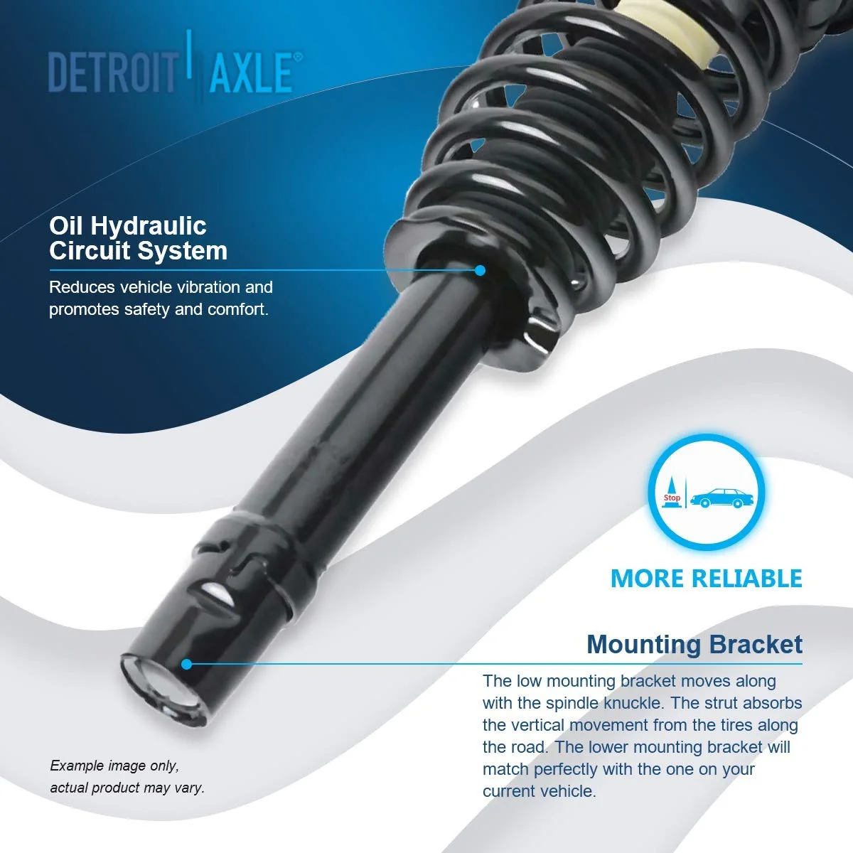 Detroit Axle - Front Rear Struts Coil Spring Sway Bars Kit for Kia Optima Sonata — image 10