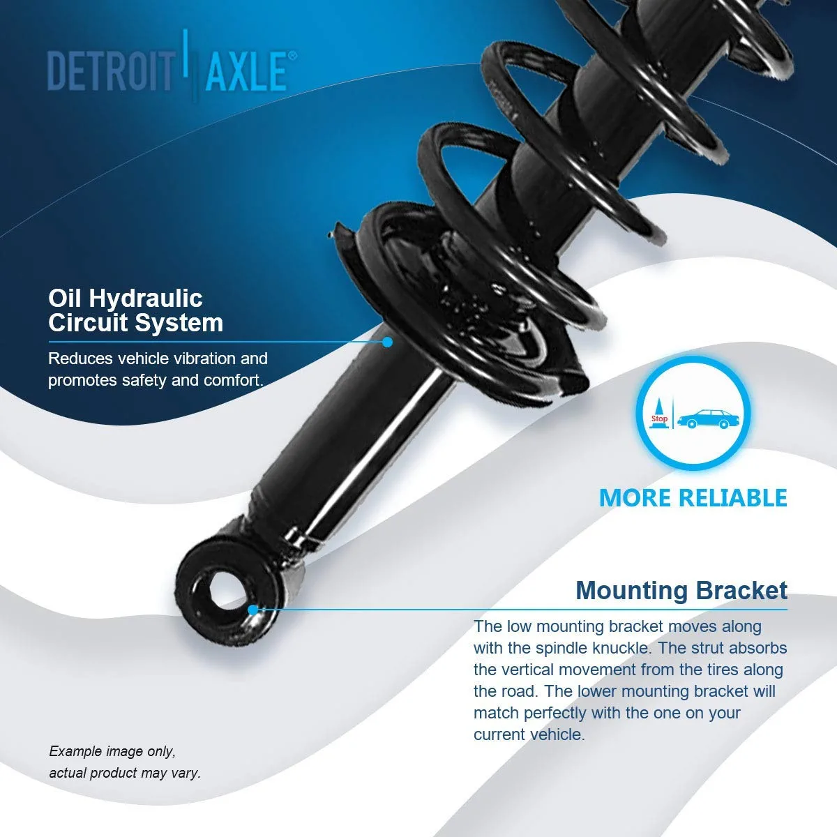 Detroit Axle - Front Rear Struts Coil Spring Sway Bars Kit for Kia Optima Sonata — image 13