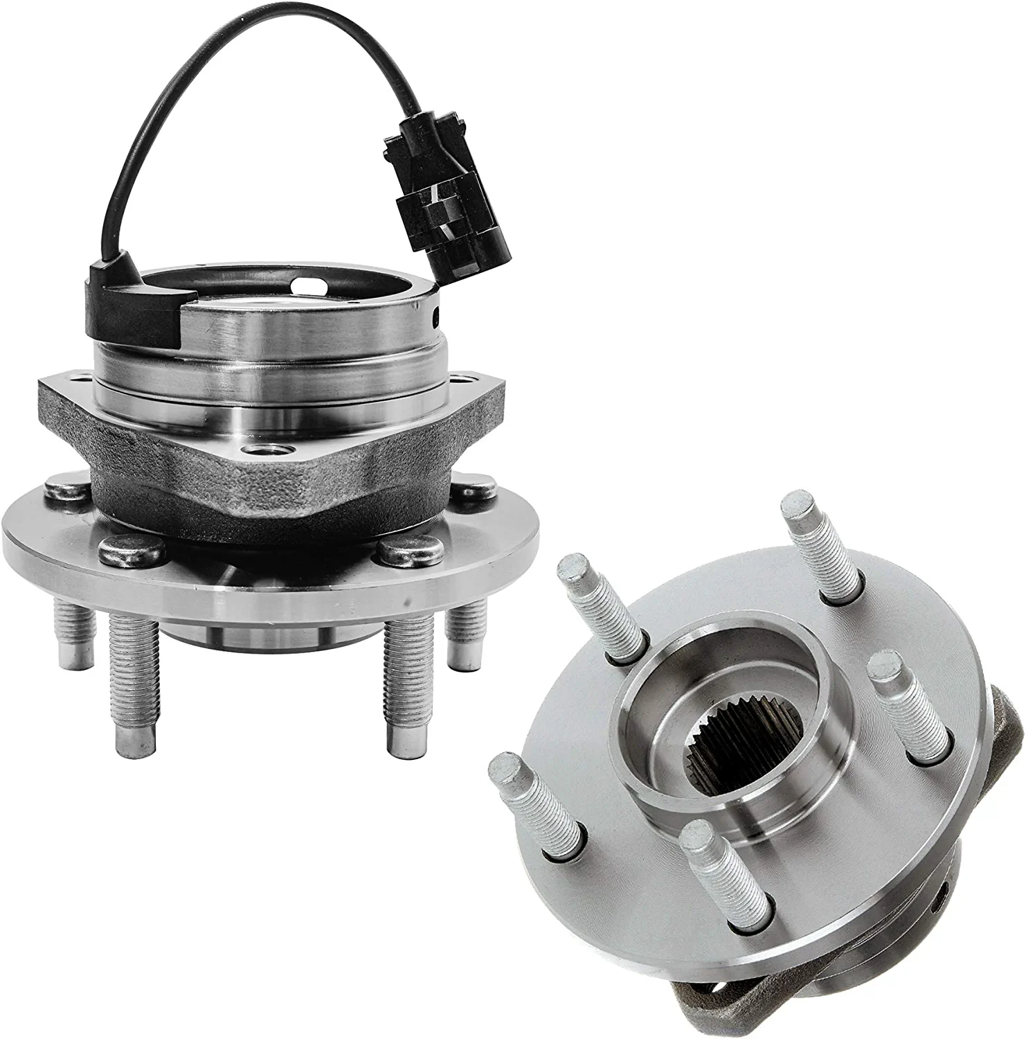 Detroit Axle - Front Wheel Hub Bearings Rotors Brake Pads for Chevy Malibu Aura — image 4