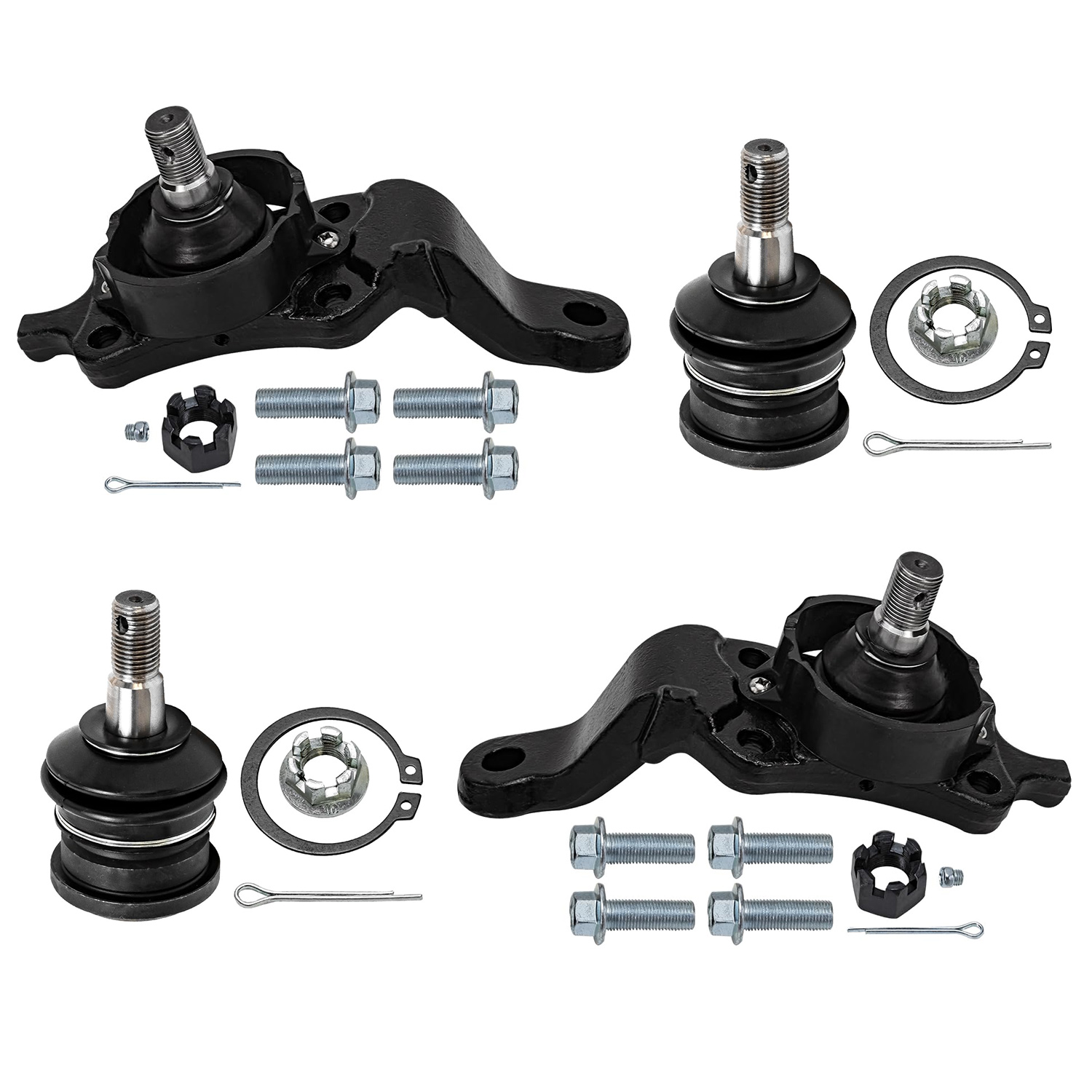 4pc Front Upper Lower Ball Joints Suspension Kit