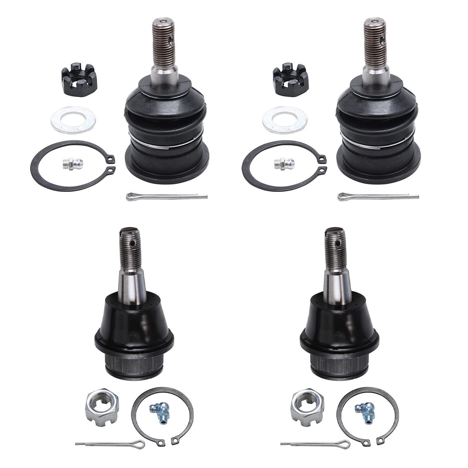 4pc Front Upper Lower Ball Joints Suspension Kit