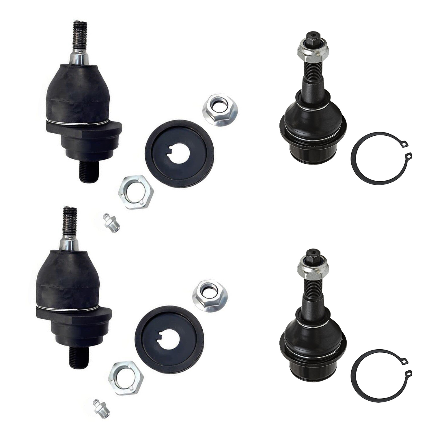 4pc Front Upper Lower Ball Joints Suspension Kit