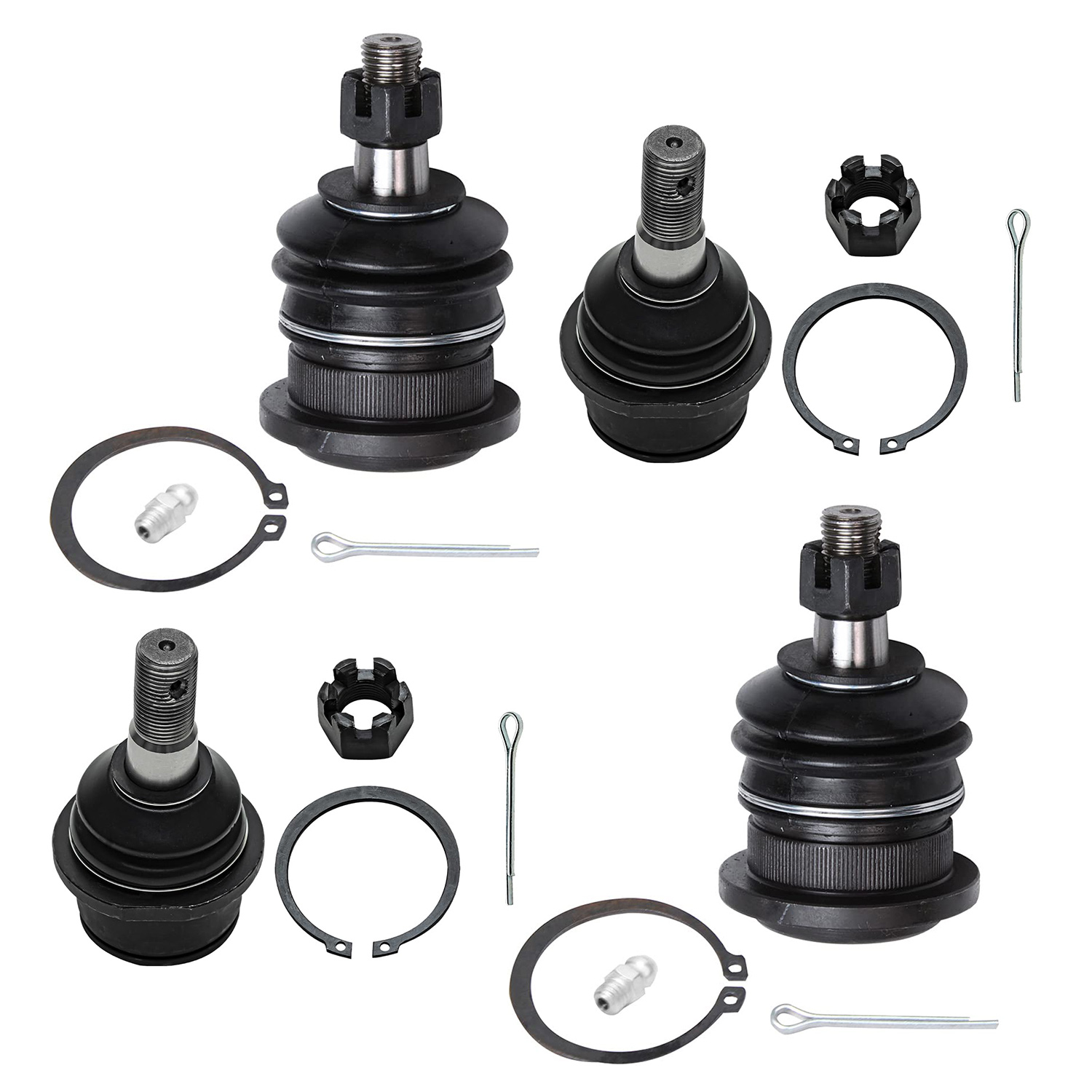 4pc Front Upper Lower Ball Joints Suspension Kit