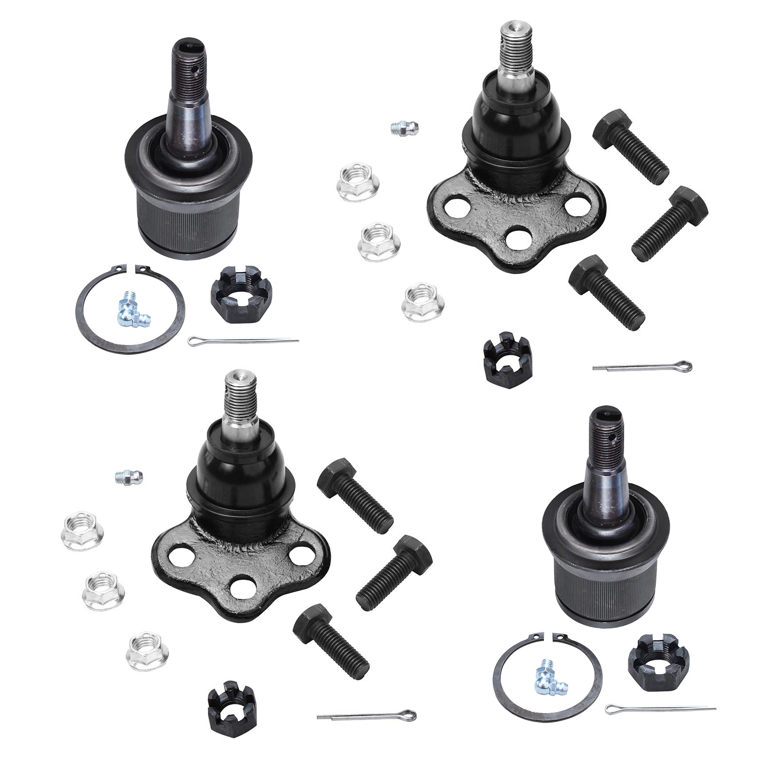 4pc Front Upper Lower Ball Joints Suspension Kit
