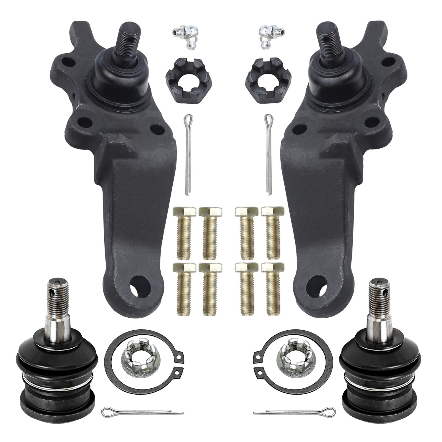 4pc Front Upper Lower Ball Joints Suspension Kit