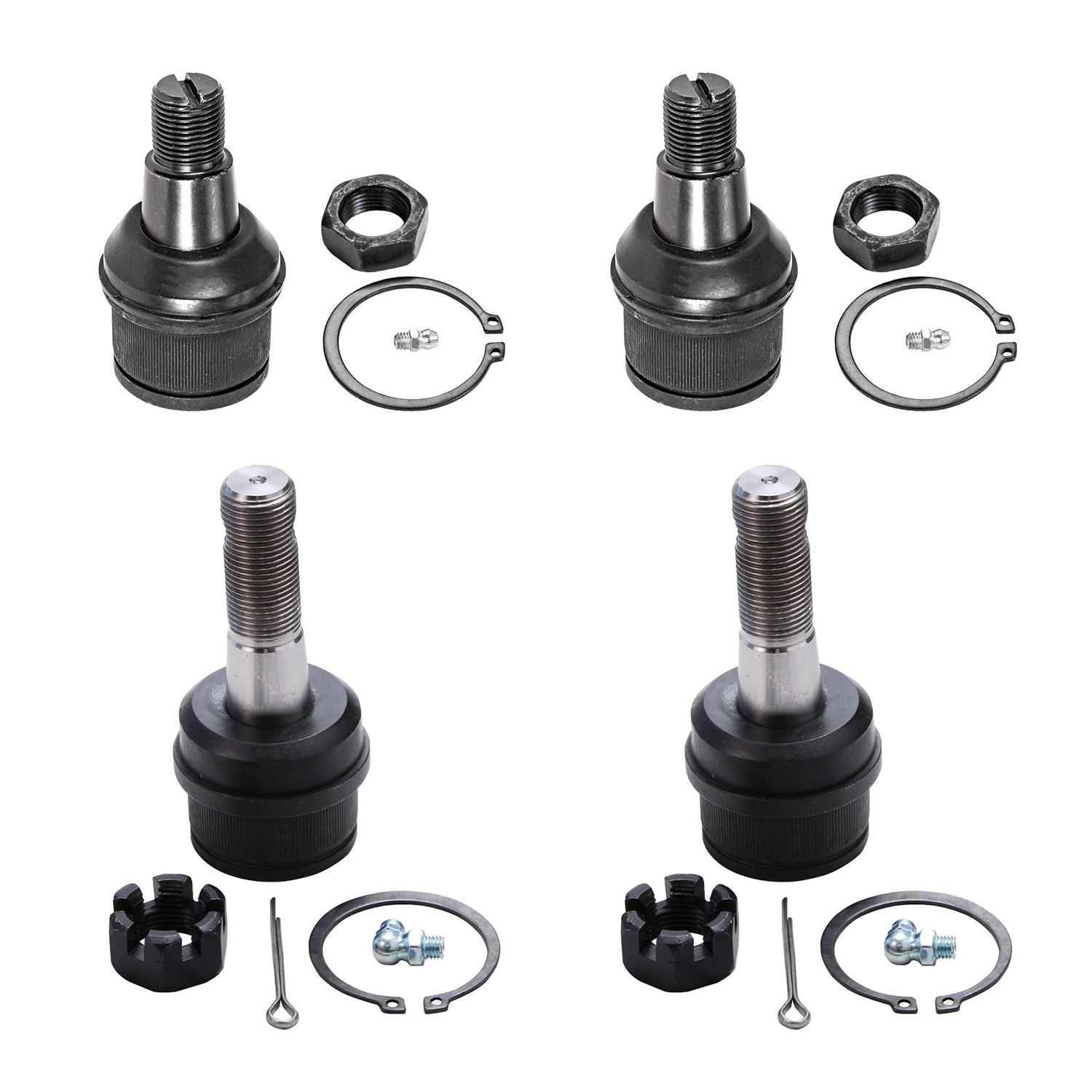 4pc Front Upper Lower Ball Joints Suspension Kit