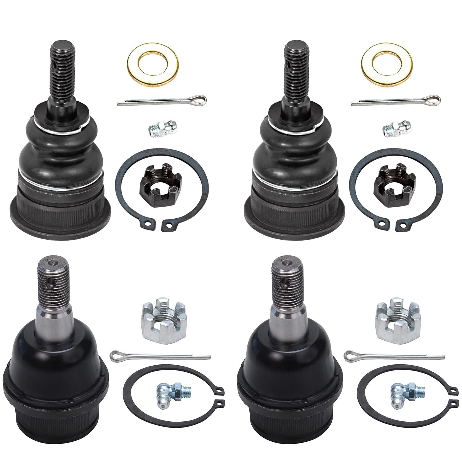 4pc Front Upper Lower Ball Joints Suspension Kit