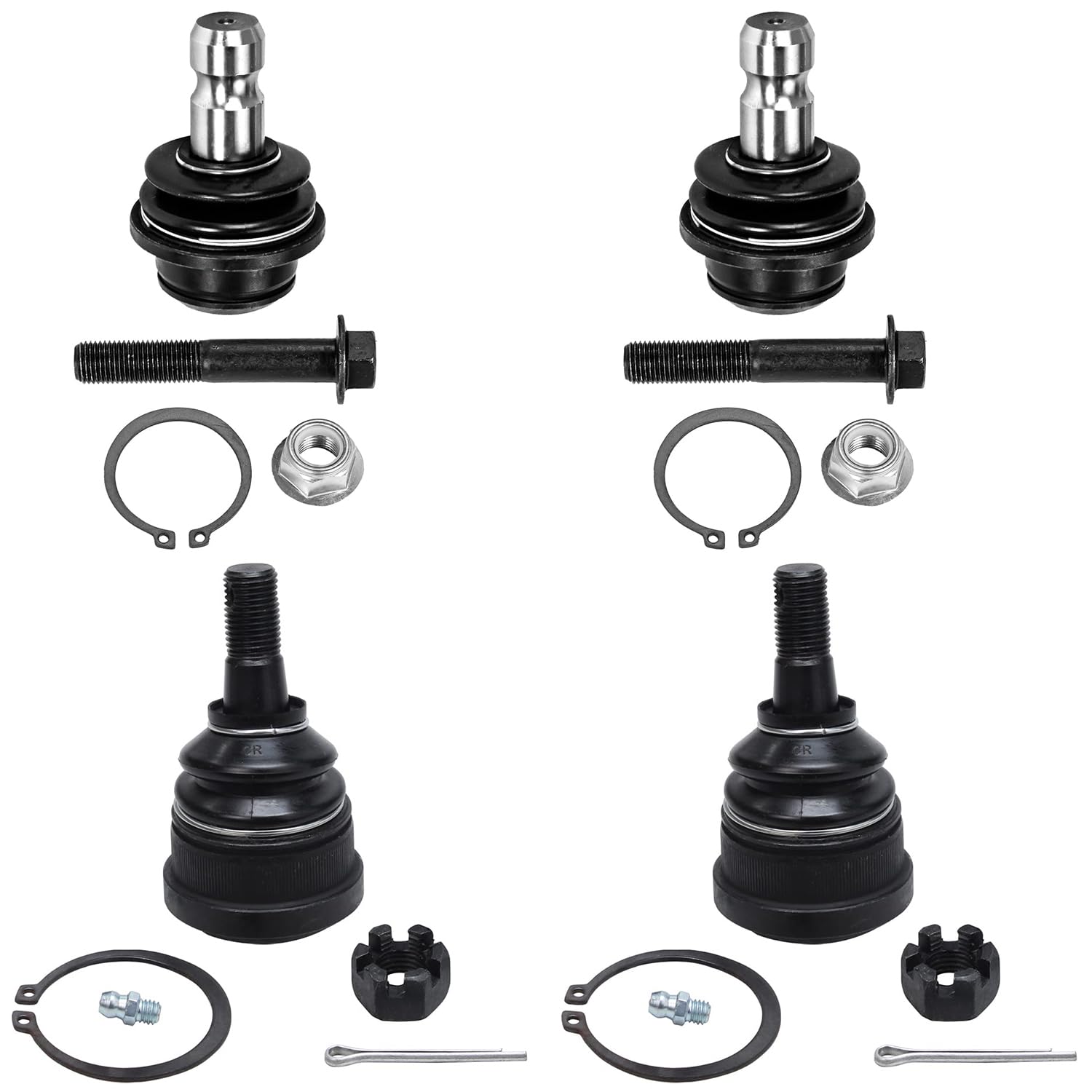 4pc Front Upper Lower Ball Joints Suspension Kit