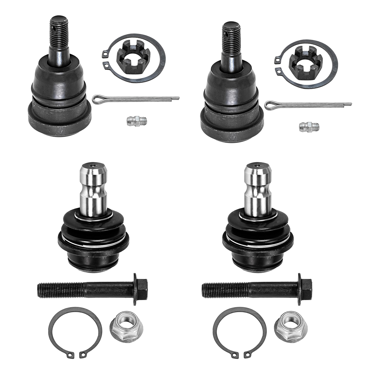 4pc Front Upper Lower Ball Joints Suspension Kit
