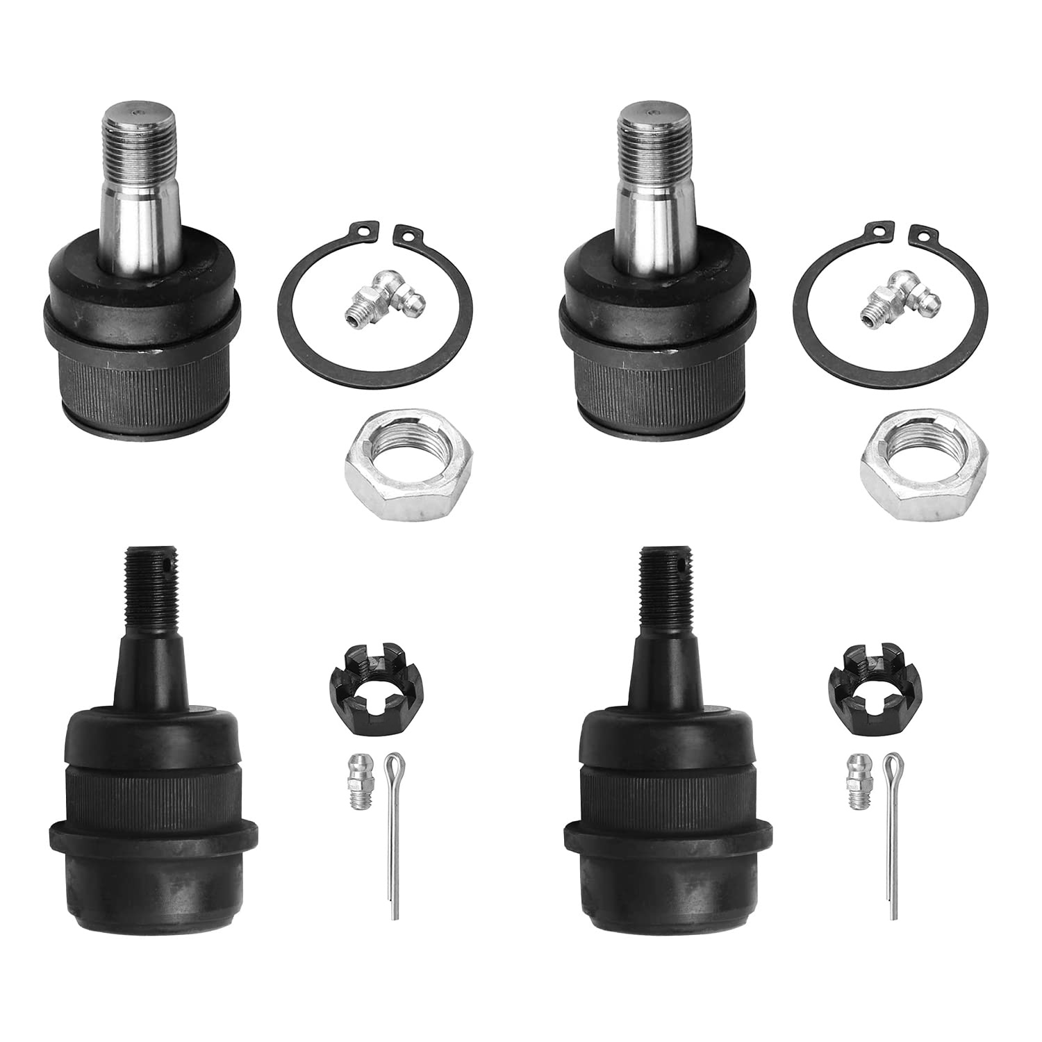 4pc Front Upper Lower Ball Joints Suspension Kit