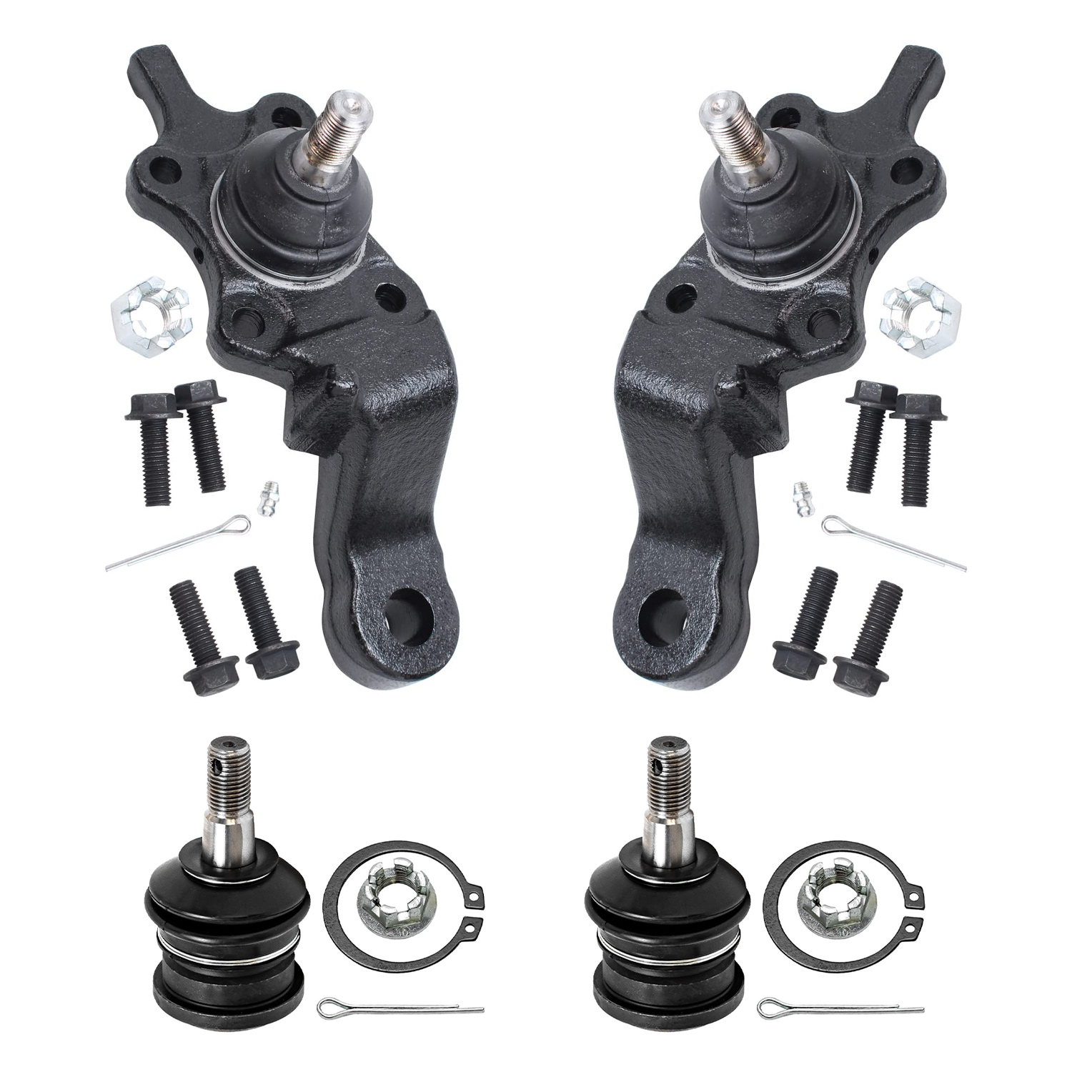 4pc Front Upper Lower Ball Joints Suspension Kit