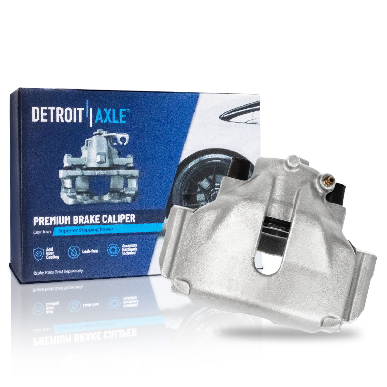 Detroit Axle - Front Left Disc Brake Caliper for 2002 2003 2004 2005 Saab 9-5 - Main Image