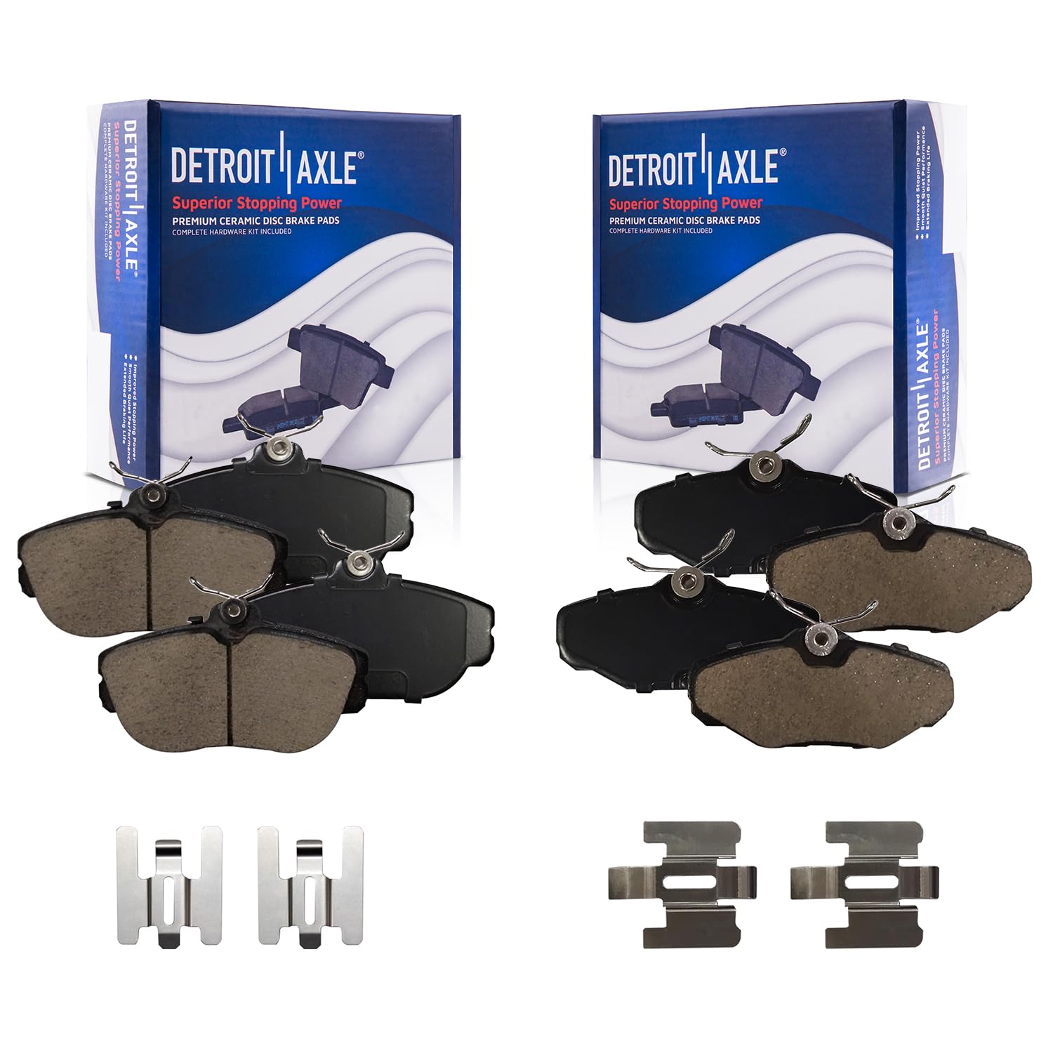 4pc Front & Rear Ceramic Brake Pads Kit