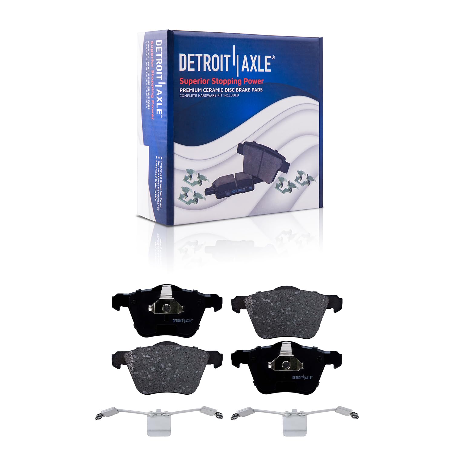 Detroit Axle - 13.2" Front Brake Pads for 2003 2004-2009 2012 2013 Volvo XC90 - Main Image