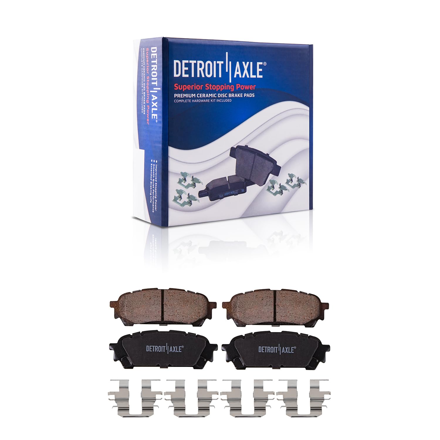 Detroit Axle - Rear Brake Pads for 2004-2007 Saab 9-2X Subaru Forester Impreza - Main Image
