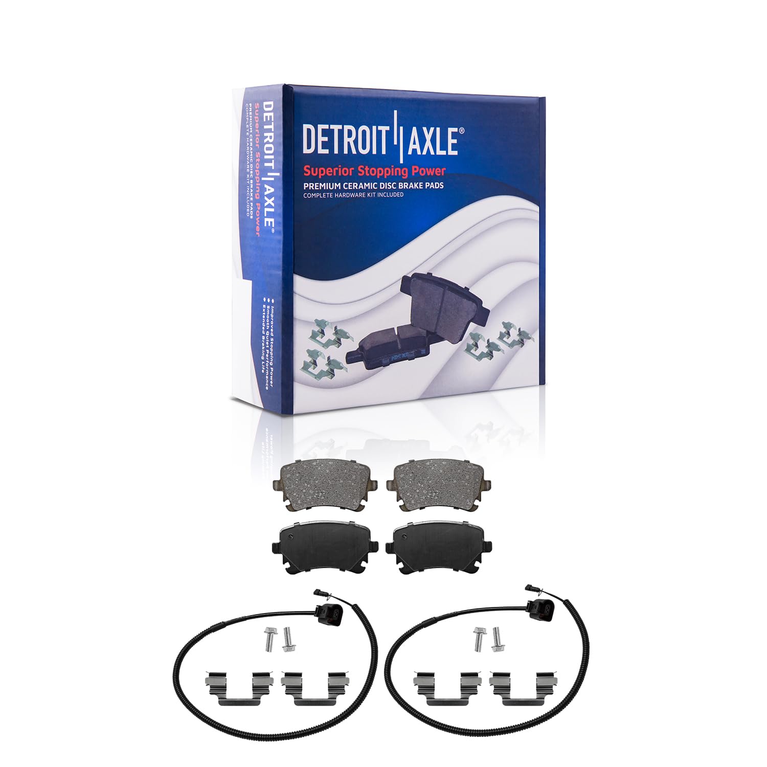 Detroit Axle - Rear Ceramic Brake Pads for Audi A4 A6 Q5 S5 S6 S8 VW Phaeton - Main Image