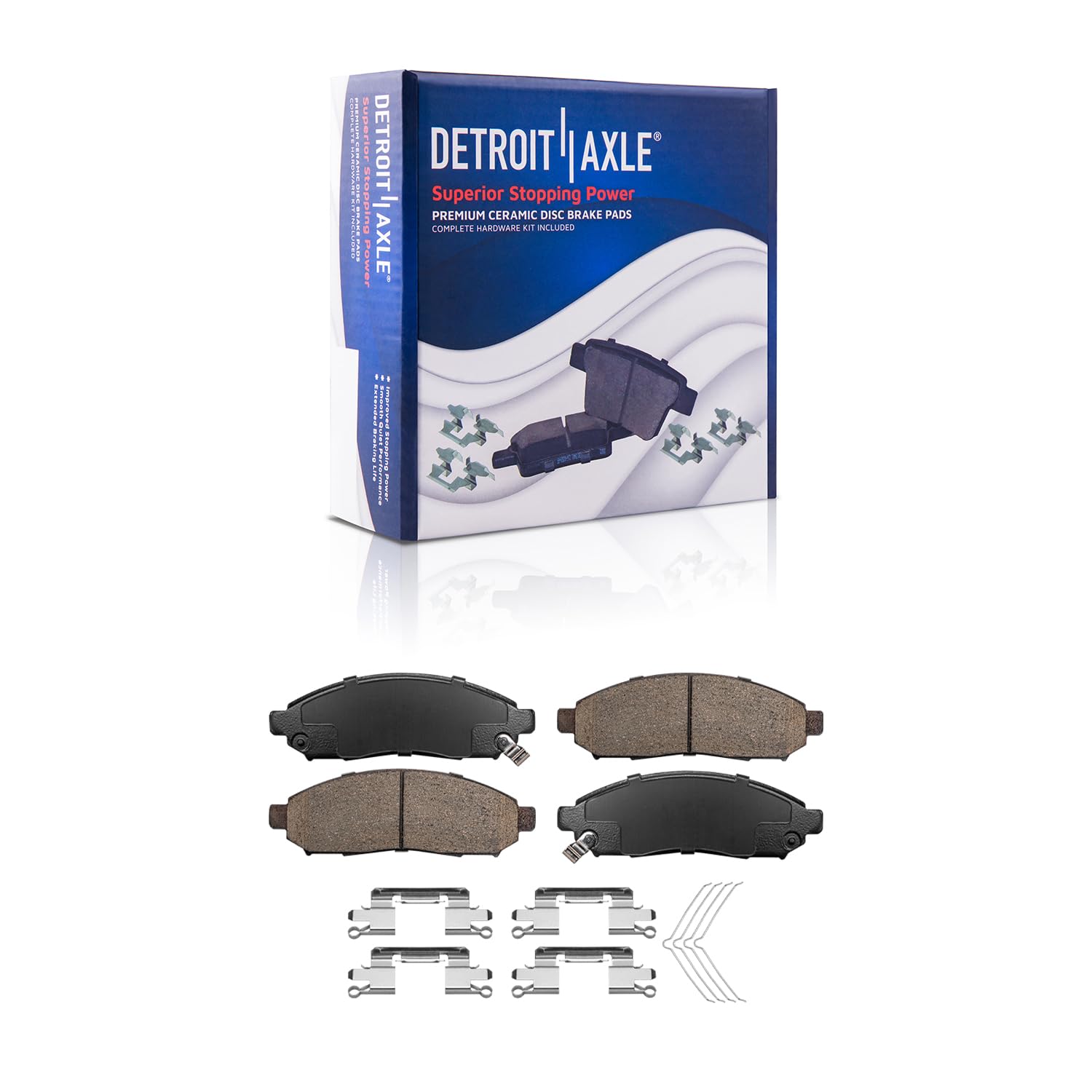 Detroit Axle - Front Brake Pads for Nissan Frontier Pathfinder Xterra Equator - Main Image