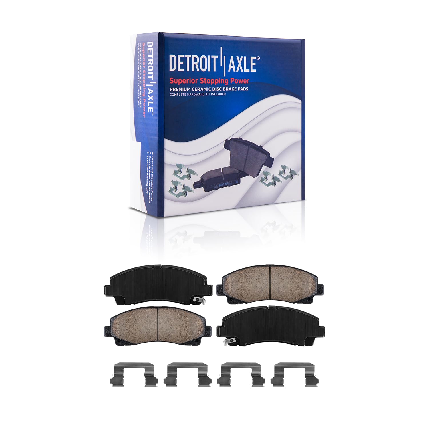 Detroit Axle - Front Ceramic Brake Pads for Acura TL Honda Ridgeline - Main Image