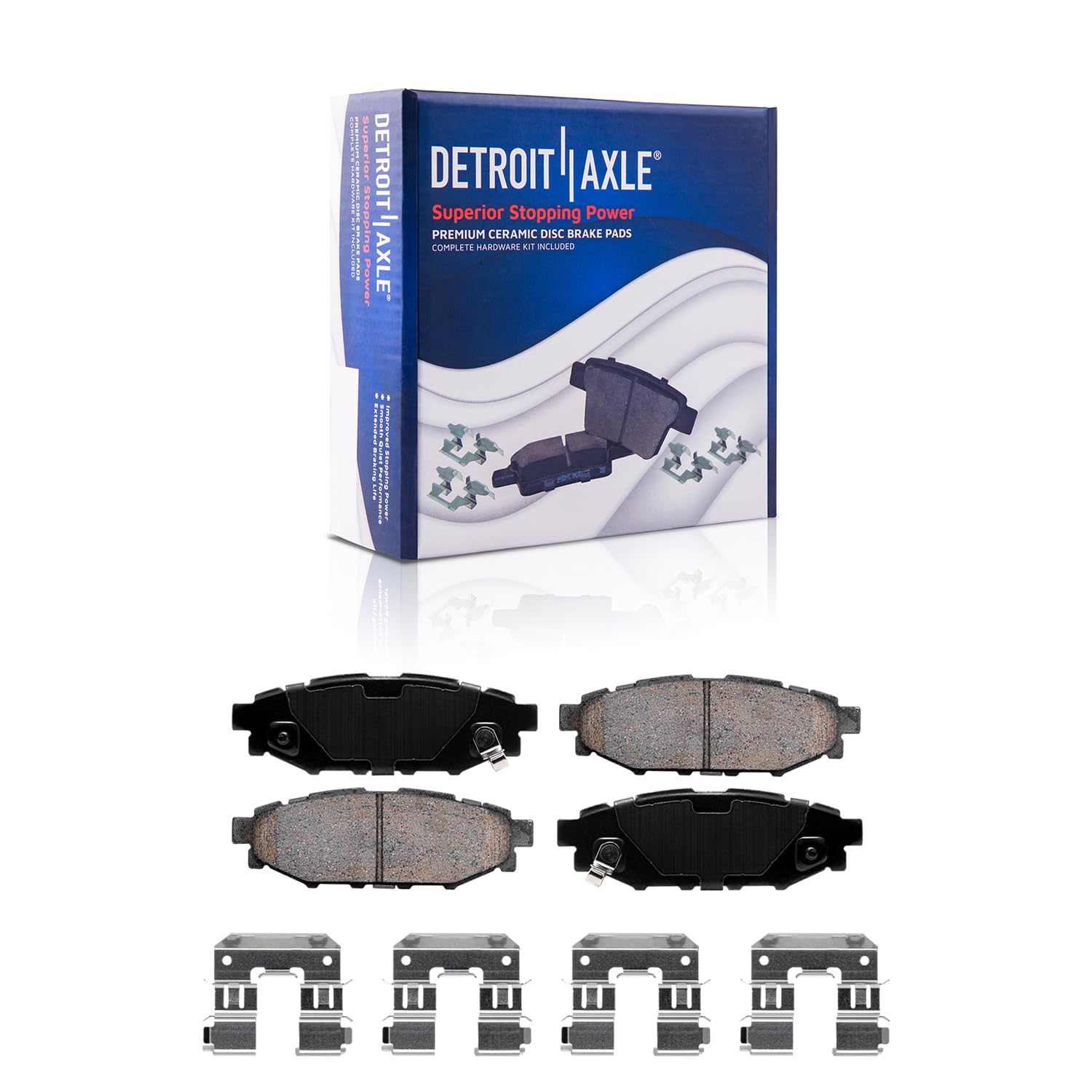 Detroit Axle - Rear Ceramic Brake Pads for Subaru Forester Impreza WRX Legasy - Main Image