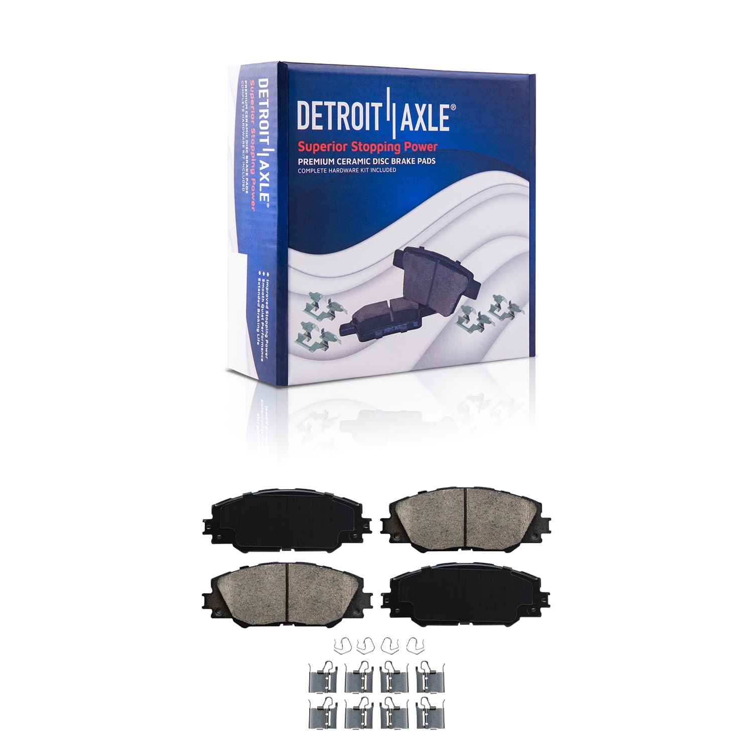 Detroit Axle - Front Brake Pads for Toyota RAV4 Matrix Pontiac Vibe Scion tC - Main Image