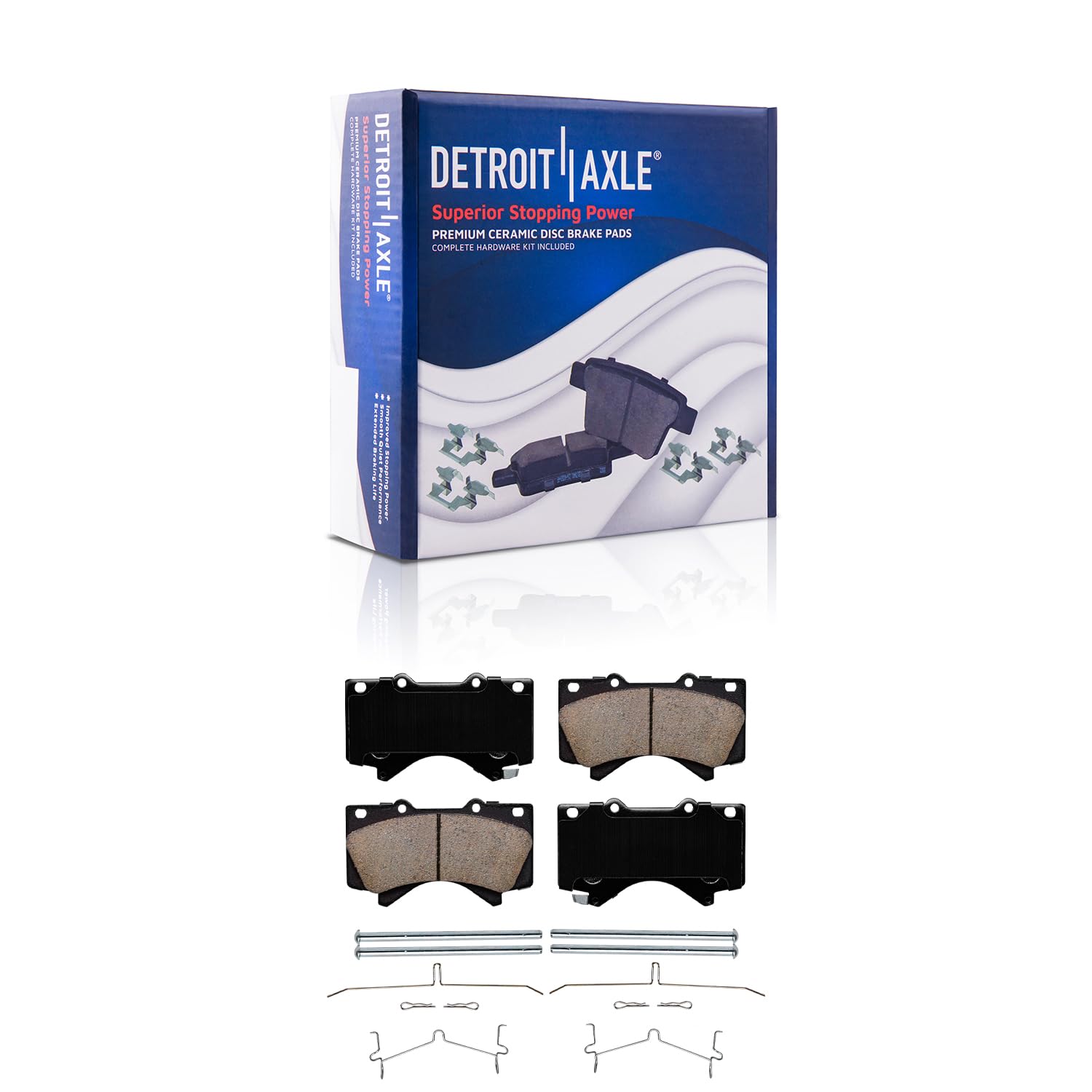 Detroit Axle - Front Brake Pads for LX570 Toyota Land Cruiser Sequoia Tundra - Main Image