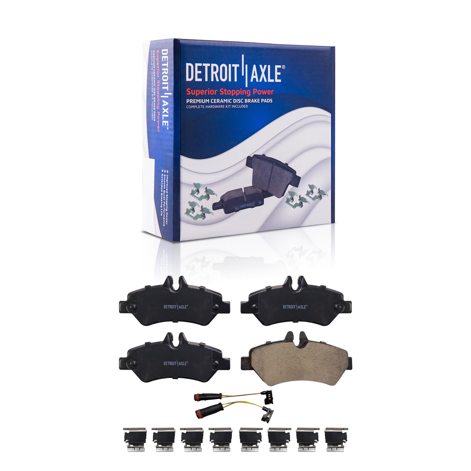 Detroit Axle - Rear Ceramic Brake Pads for Dodge Freightliner Sprinter 2500 3500 - Main Image
