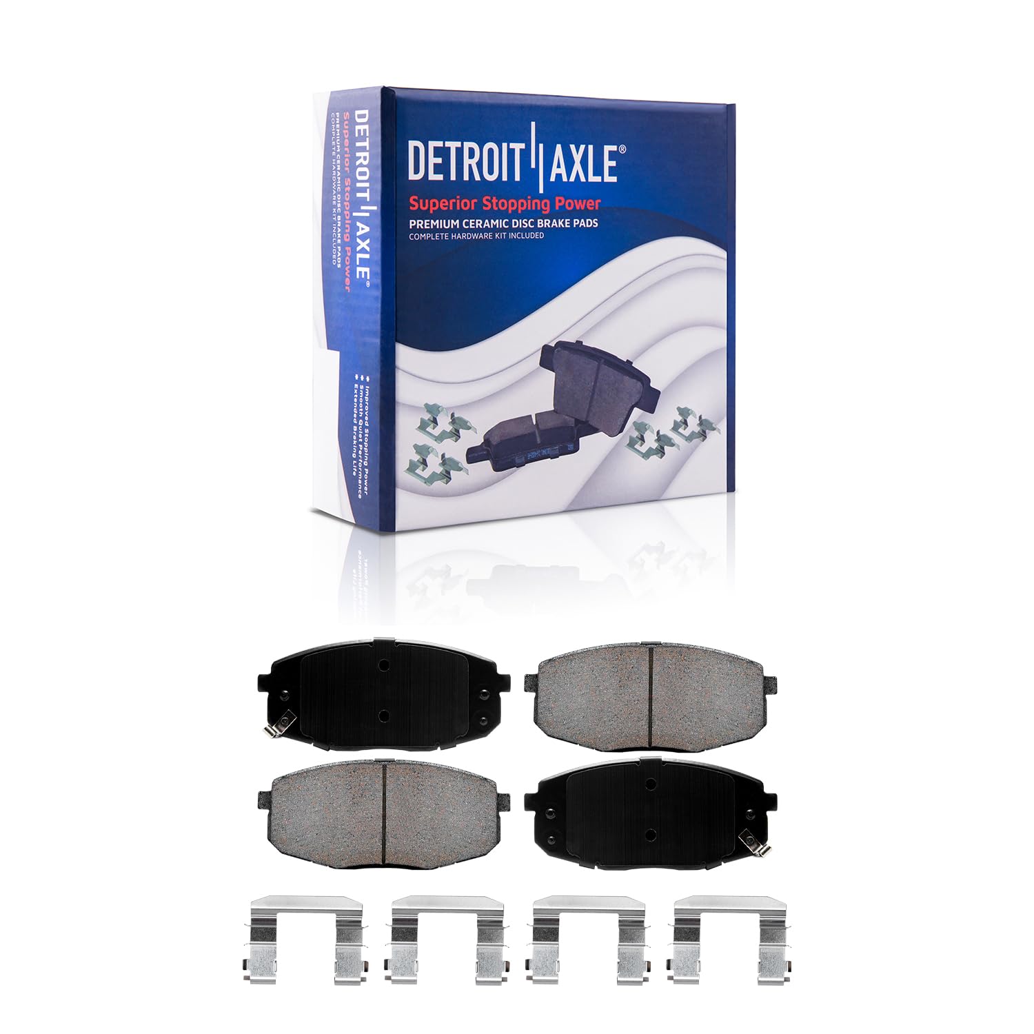 Detroit Axle - Front Brake Pads for Hyundai Elantra Kia Forte 5 Koup Soul - Main Image