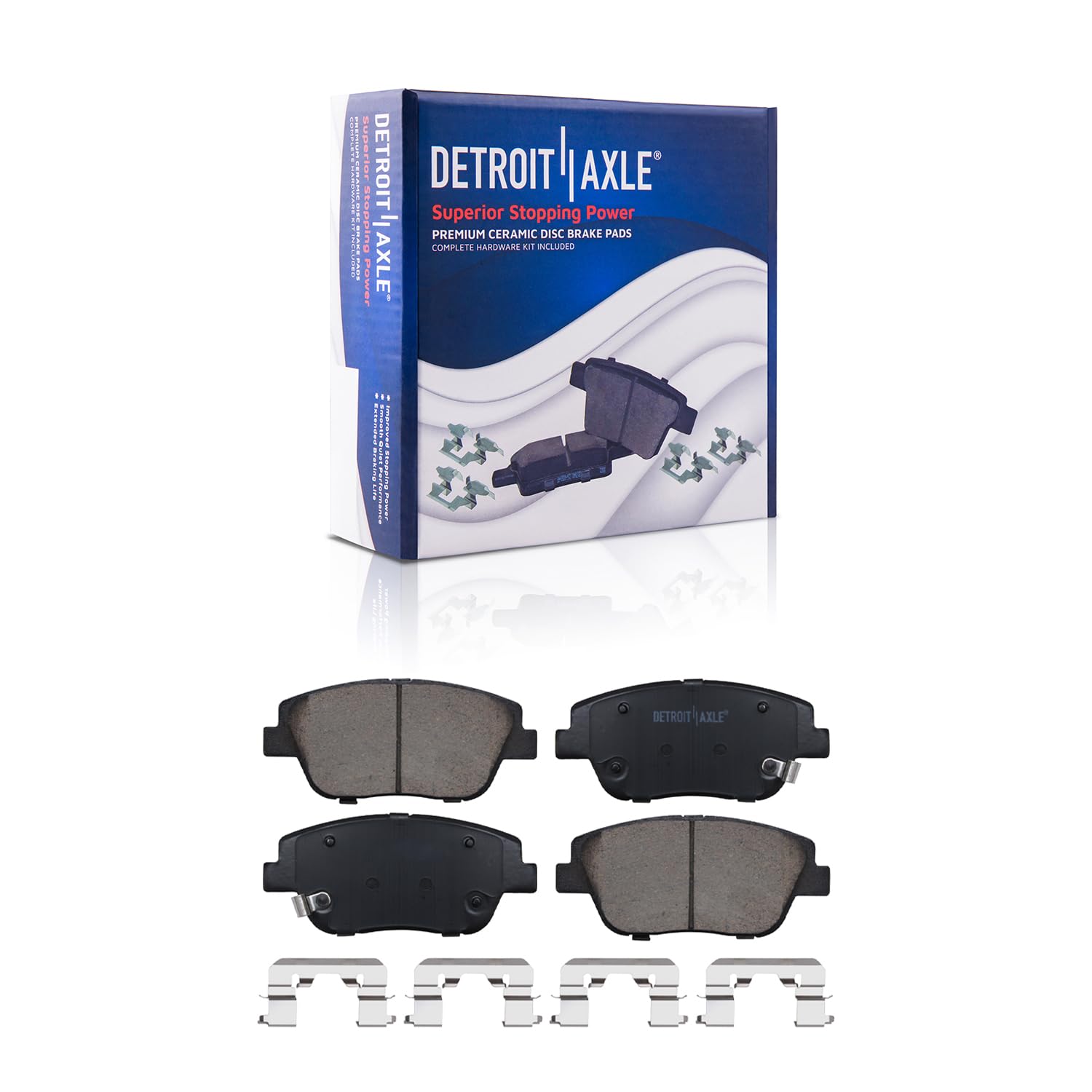 Detroit Axle - Front Ceramic Brake Pads for 2011-2015 Hyundai Sonata Kia Optima - Main Image