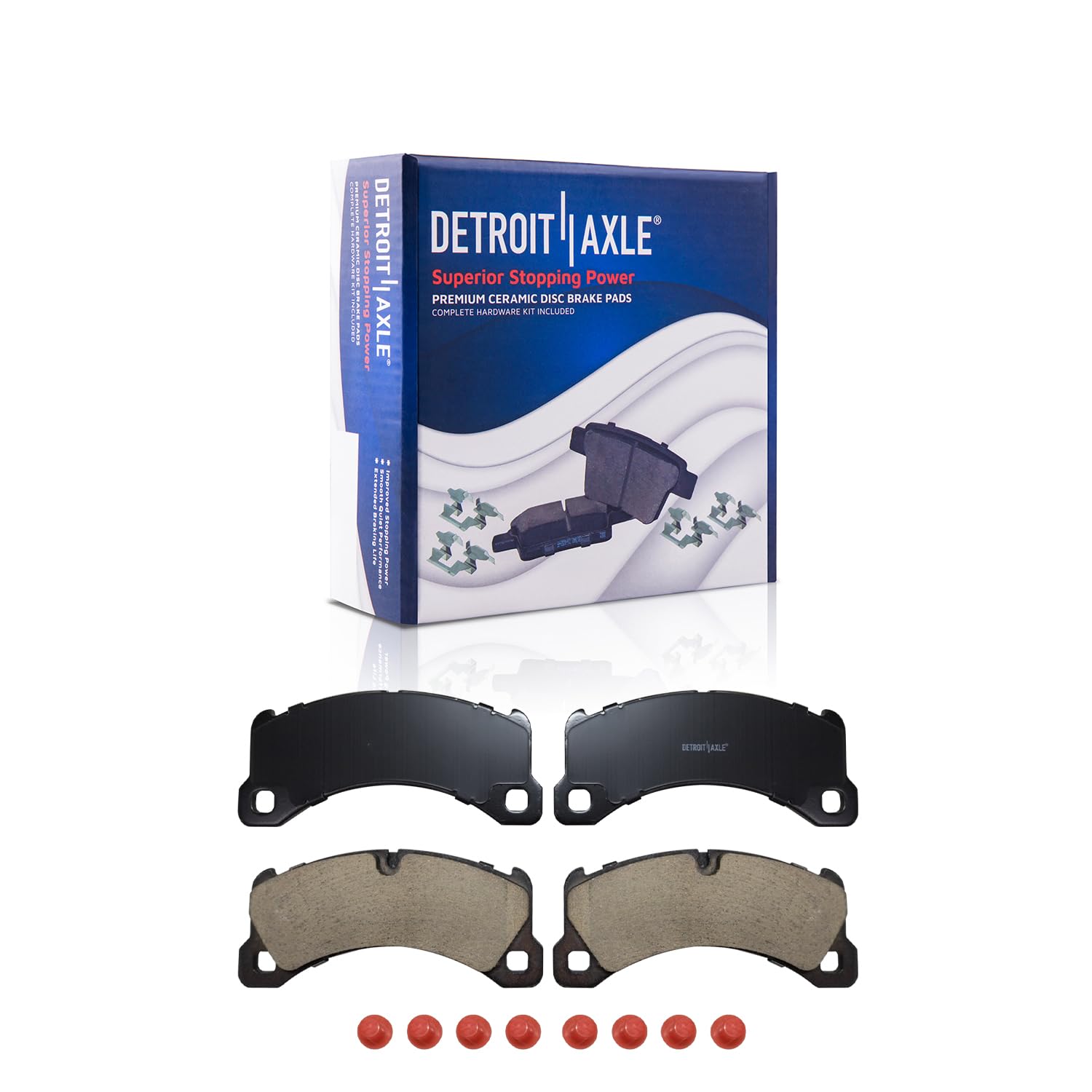 Detroit Axle - Front Brake Pads for 2017 2018 Porsche Cayenne Panamera - Main Image