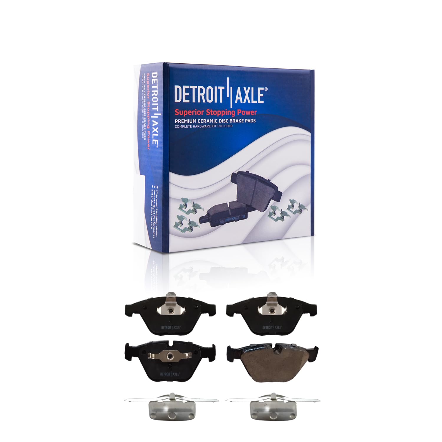 Detroit Axle - Front Brake Pads for BMW 528i 535d 535i 640i Gran Coupe xDrive - Main Image