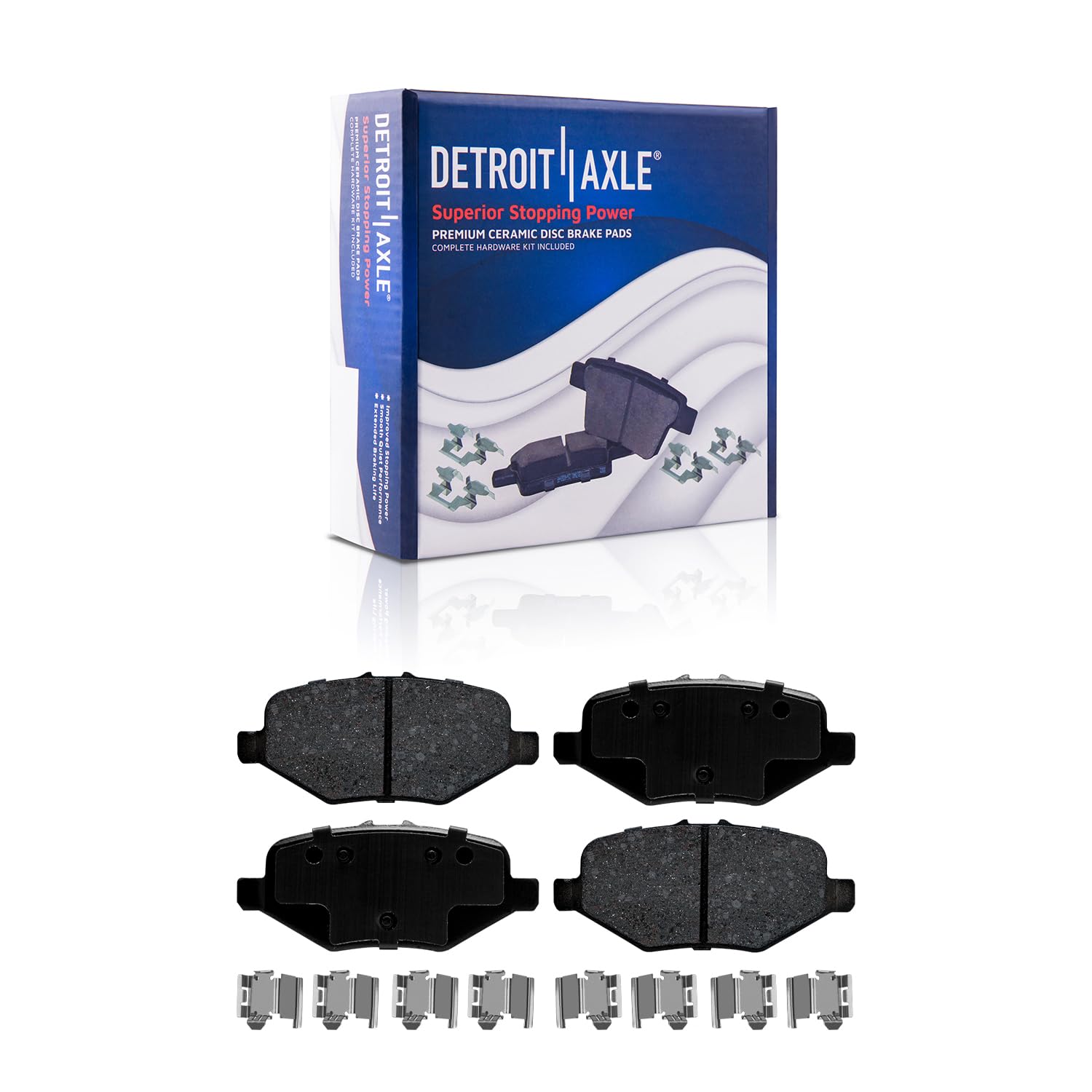 Detroit Axle - Rear Brake Pads for Explorer Flex Taurus SHO Lincoln MKT MKS - Main Image