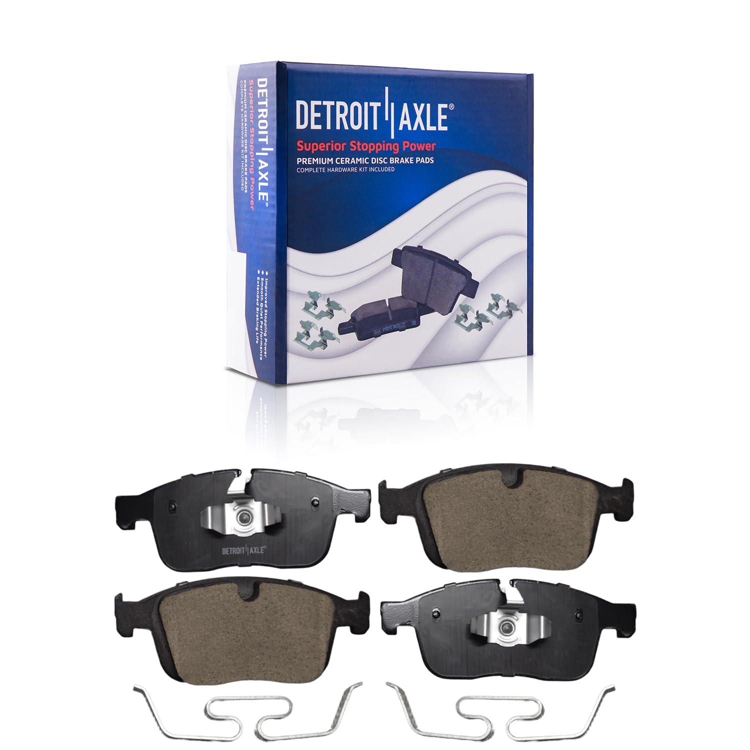 Detroit Axle - Front Ceramic Brake Pads for 2016-2017 Volvo XC60 - Main Image