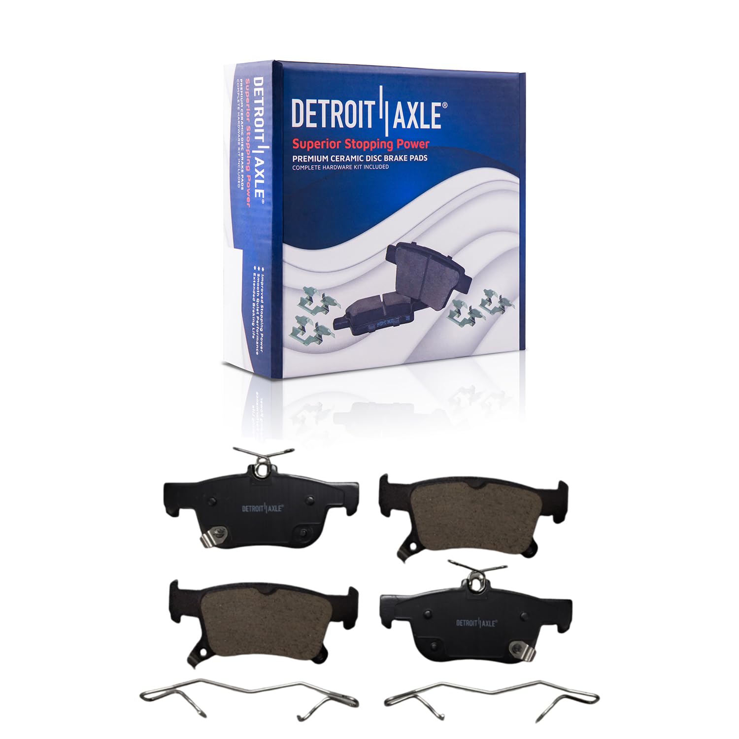Detroit Axle - Rear Ceramic Brake Pads for 2016-2020 Buick Envision - Main Image
