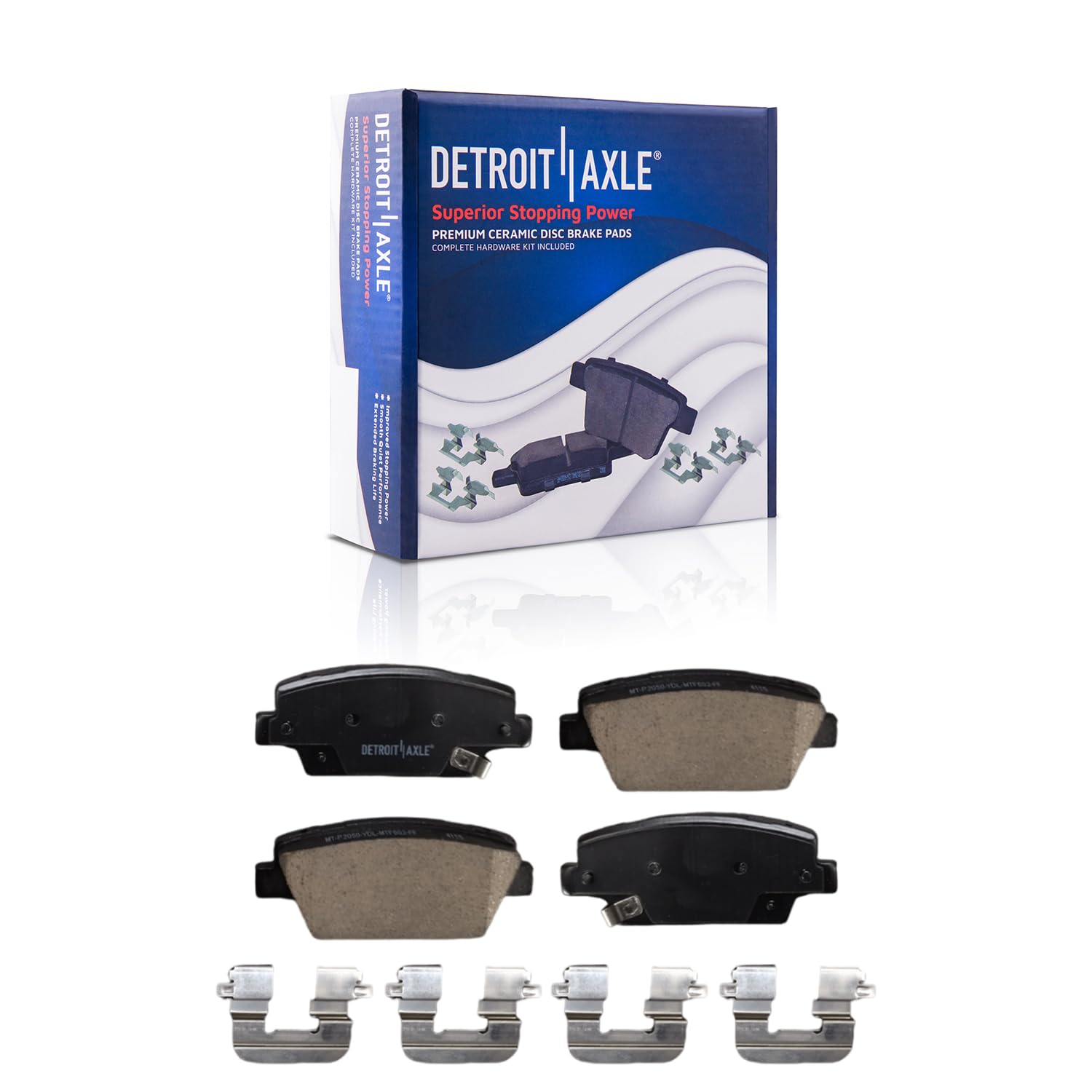Detroit Axle - Rear Ceramic Brake Pads for 2017 2018 2019 2020 Kia Cadenza