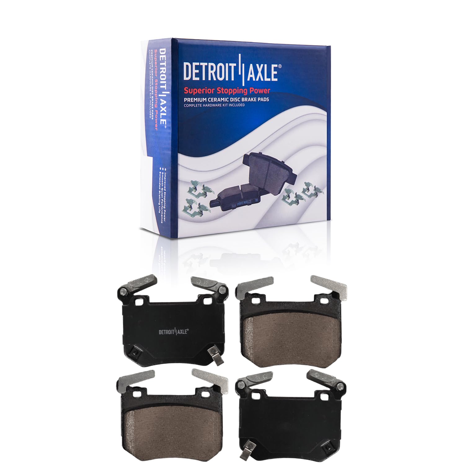 Detroit Axle - Rear Ceramic Brake Pads for Genesis G70 Kia Stinger - Main Image