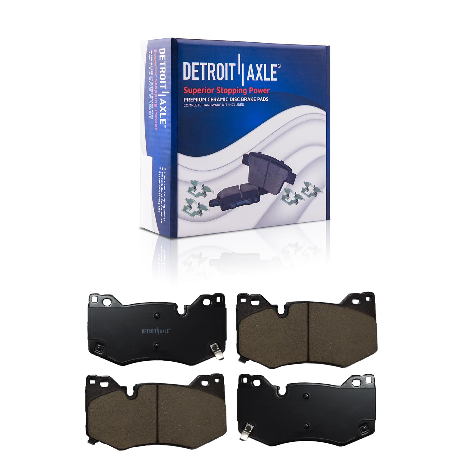 Detroit Axle - Front Ceramic Brake Pads for Cadillac CT4 CT5 Camaro Corvette - Main Image