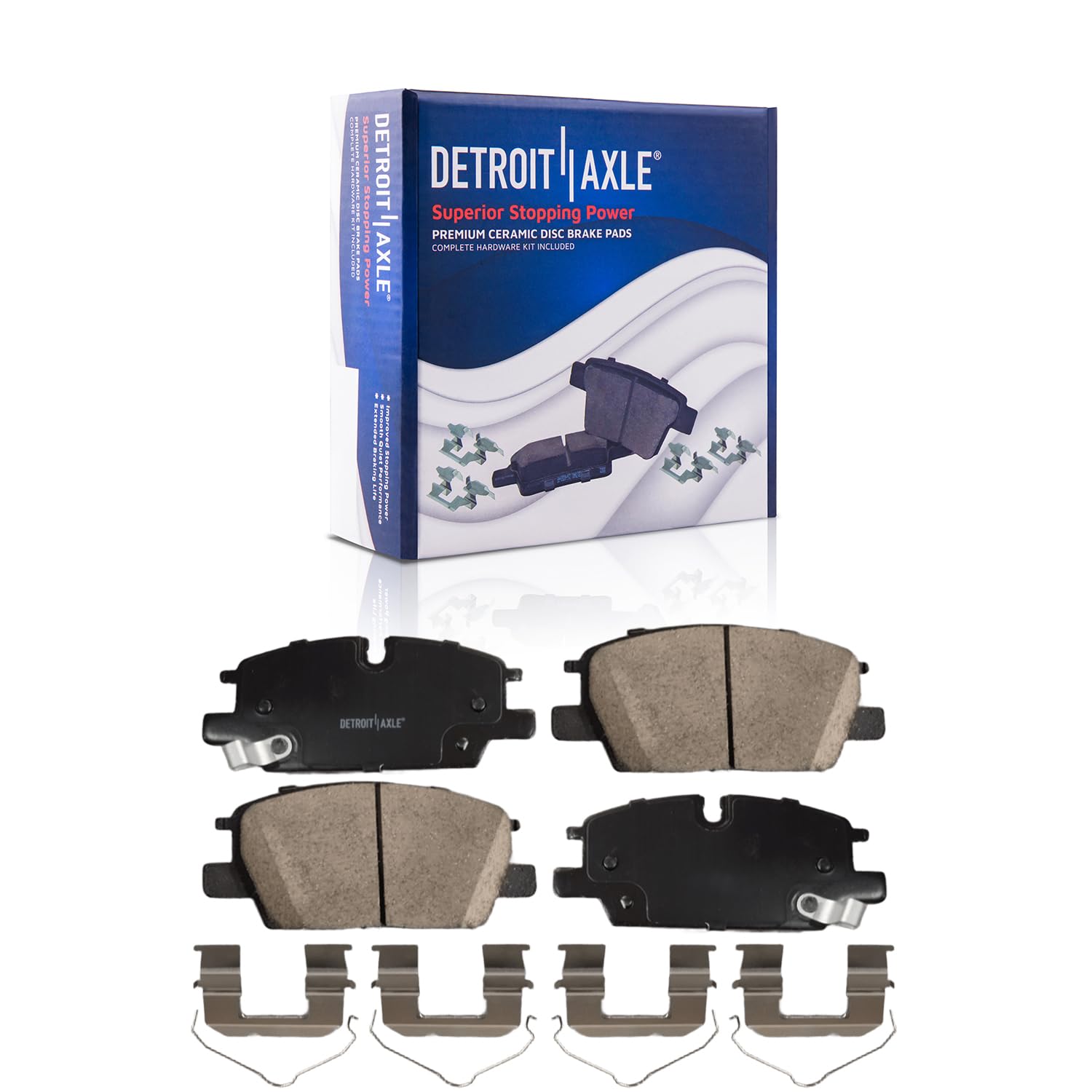 Detroit Axle - Front Ceramic Brake Pads for Chevy Malibu Equinox CT4 Terrain - Main Image