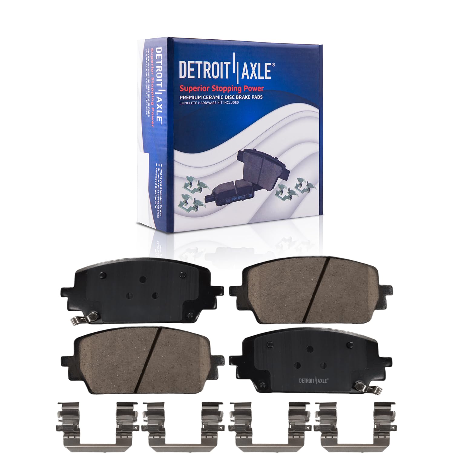 Detroit Axle - Front Ceramic Brake Pads for Hyundai Santa Cruz Fe Kia Sorento - Main Image