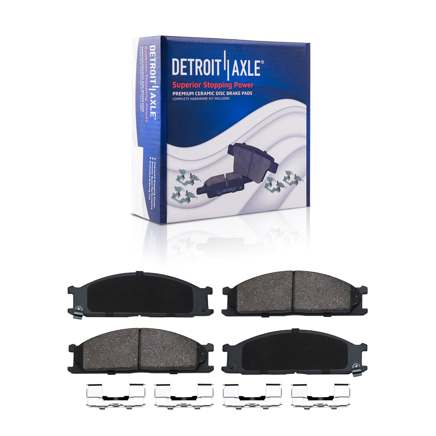Detroit Axle - Front Ceramic Brake Pads for Nissan 720 D21 Frontier Pathfinder - Main Image