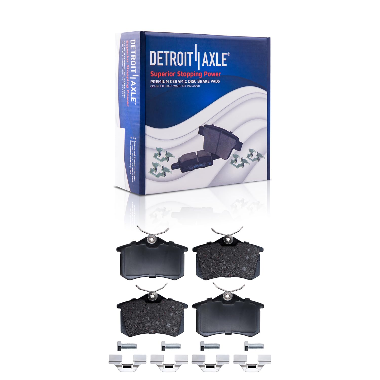 Detroit Axle - Rear Brake Pads for A4 A6 A8 TT Quattro S4 Beetle Golf Passat - Main Image