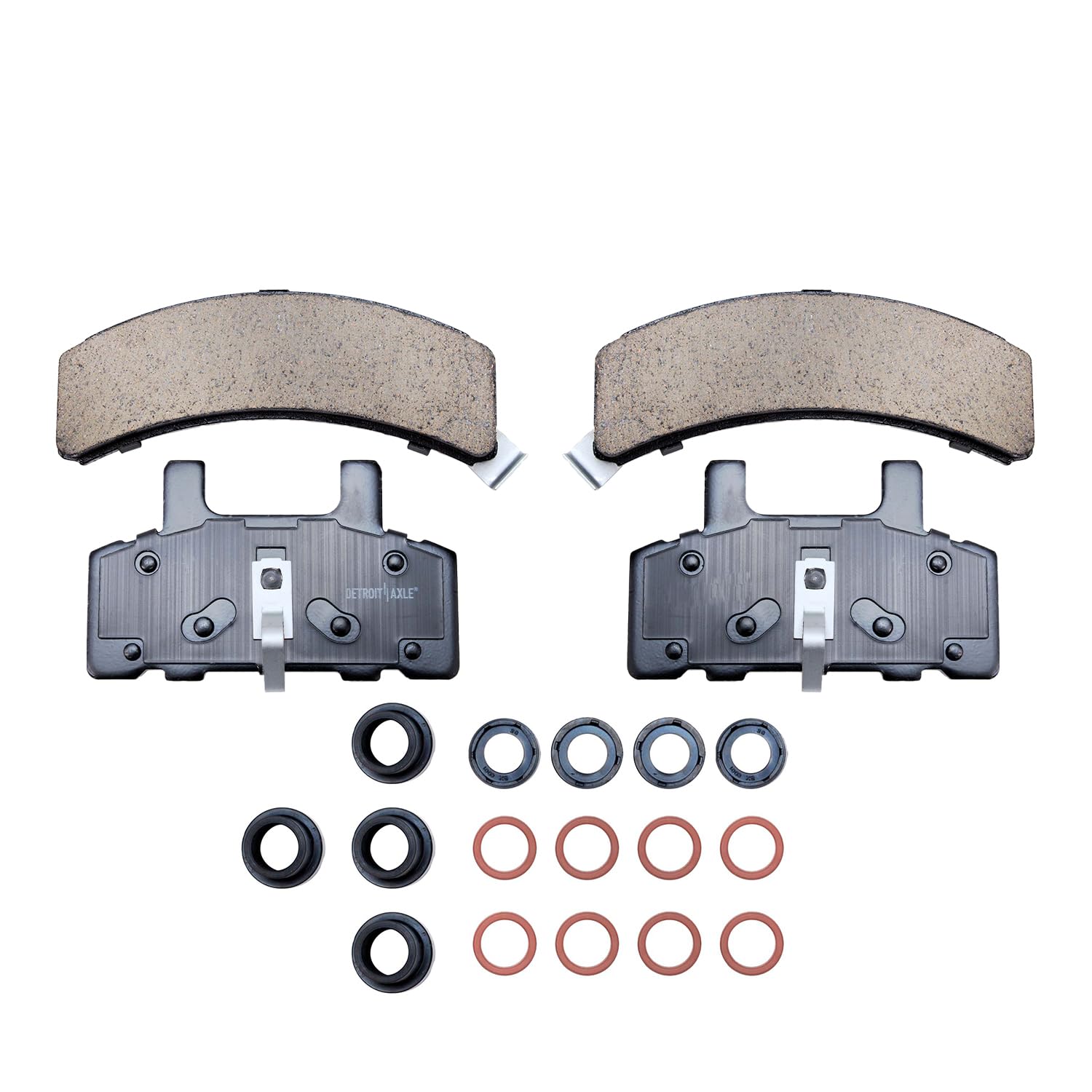 Detroit Axle - Front Brake Pads for Chevy Express 2500 Silverado Tahoe Ram 1500 - 4