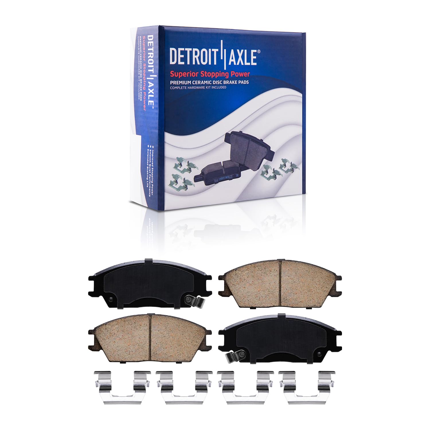 Detroit Axle - Front Brake Pads for Hyundai Accent Excel Scoupe Stellar Precis - Main Image