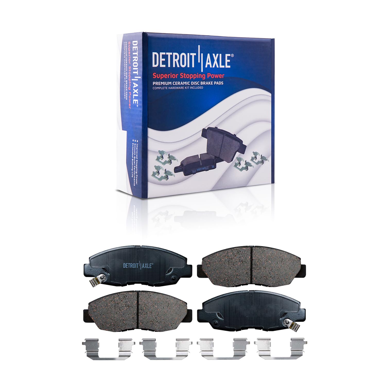 Detroit Axle - Front Ceramic Brake Pads for 1990-2000 Honda Accord Acura CL - Main Image