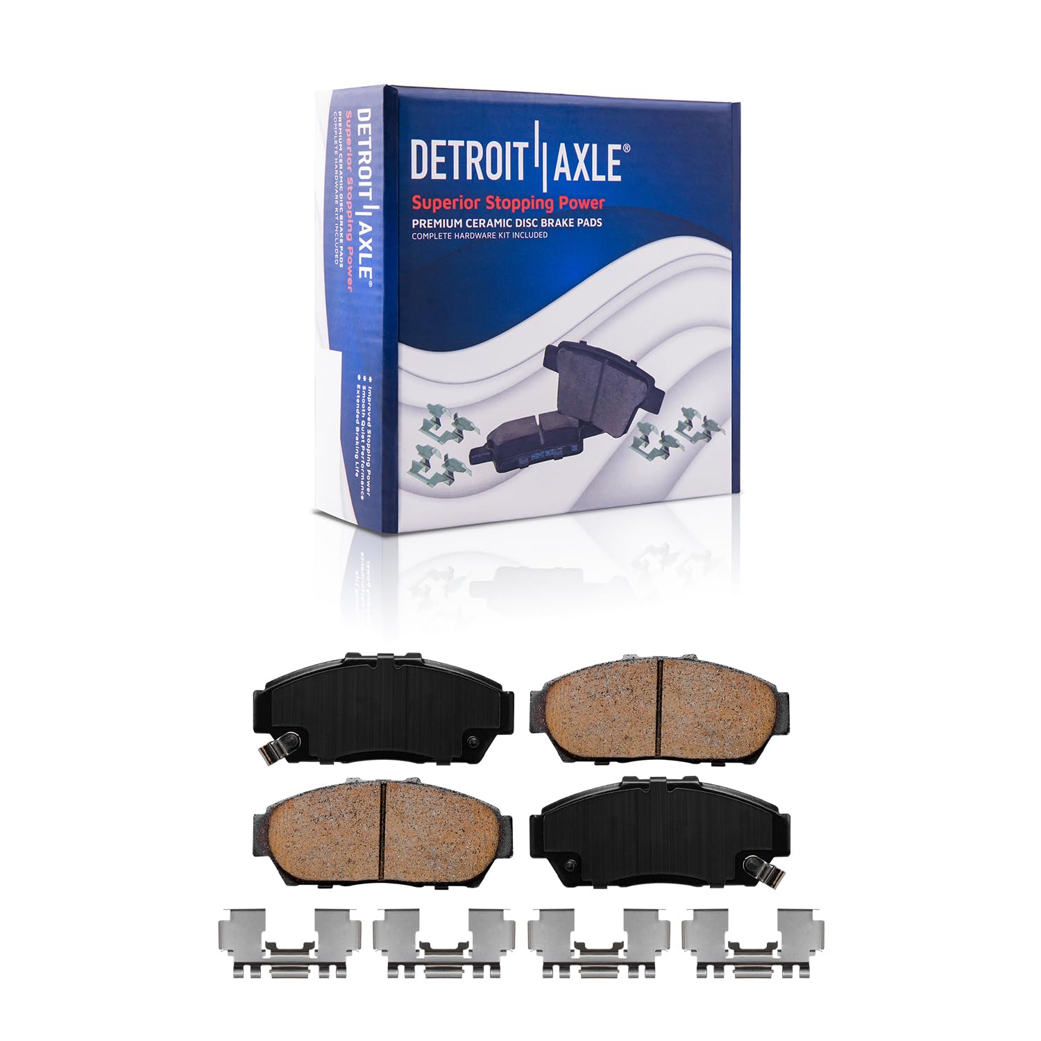 Detroit Axle - Front Brake Pads for Acura Integra Honda Civic - Main Image