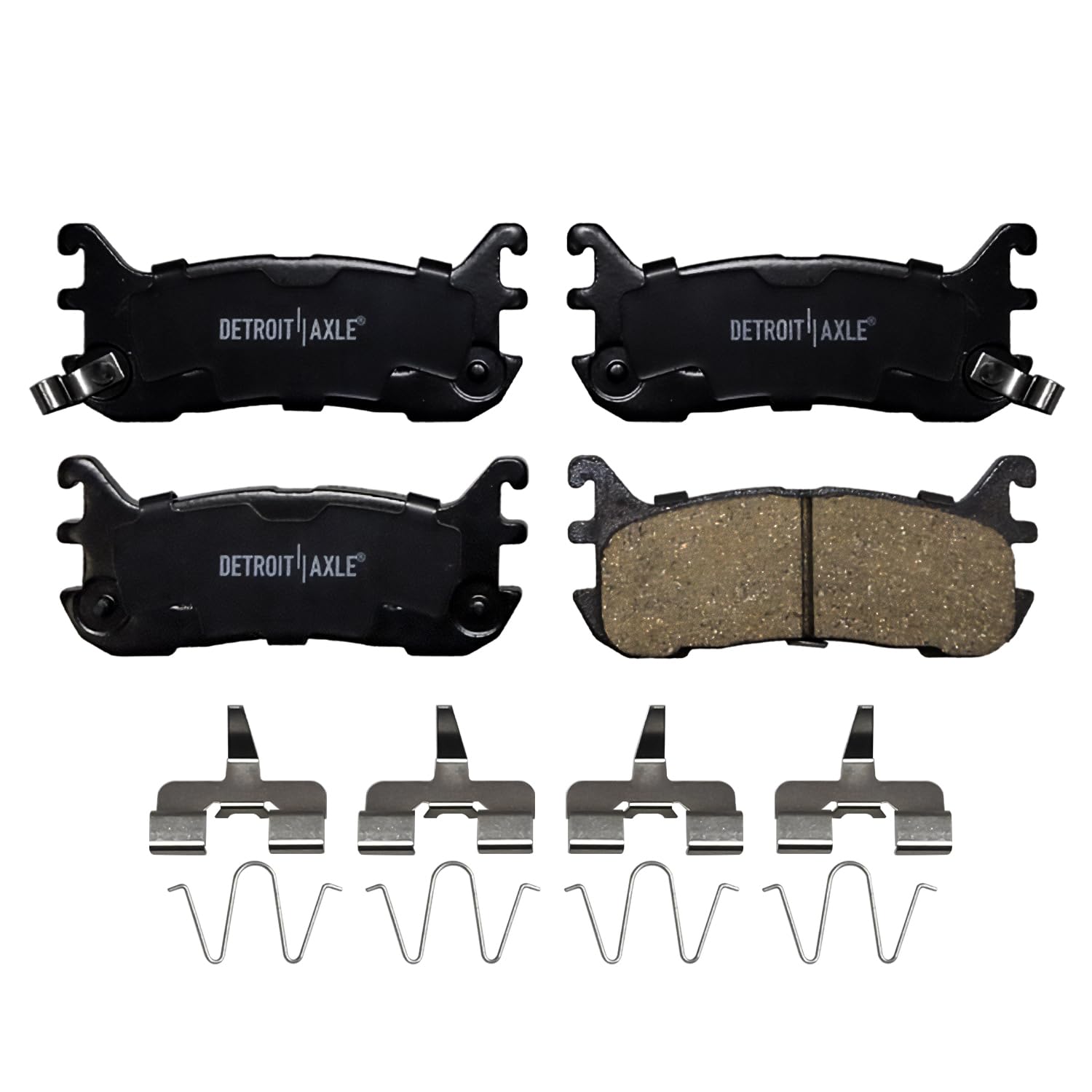 Detroit Axle - Rear Brake Pads for Mazda Protege Ford Escort Mercury Tracer - 4