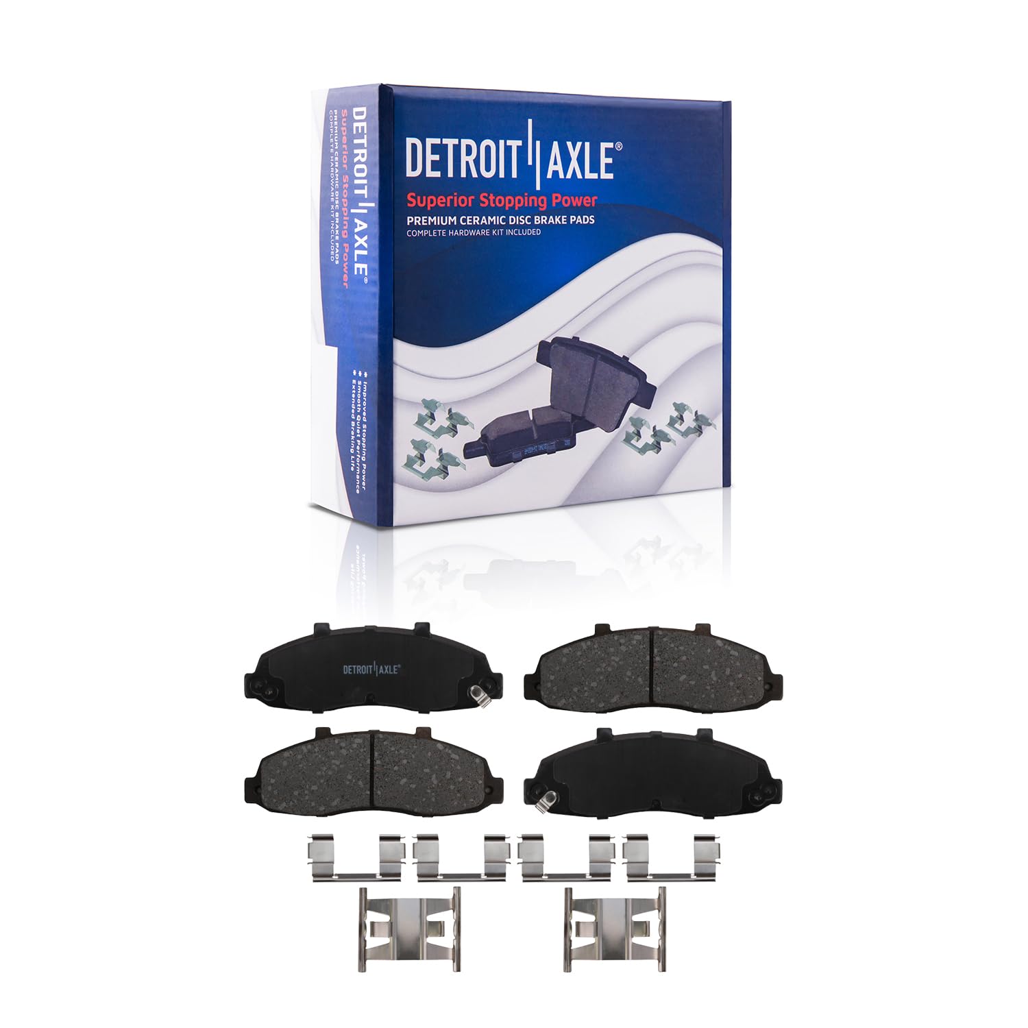 Detroit Axle - Front Brake Pads for 97-04 Ford F-150 Heritage Lincoln Blackwood - Main Image