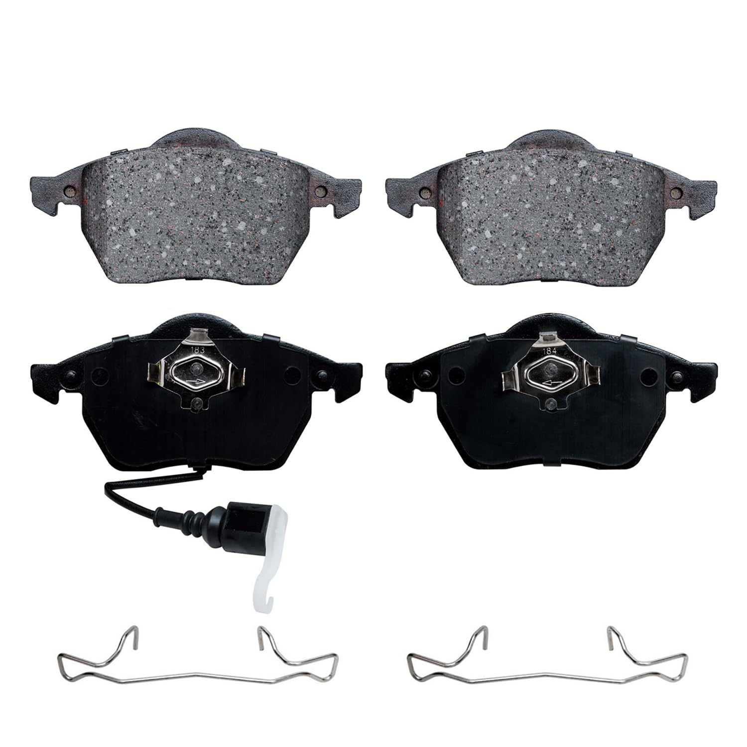 Detroit Axle - Front Ceramic Brake Pads for VW Jetta Beetle Golf GTI TT Quattro - 4