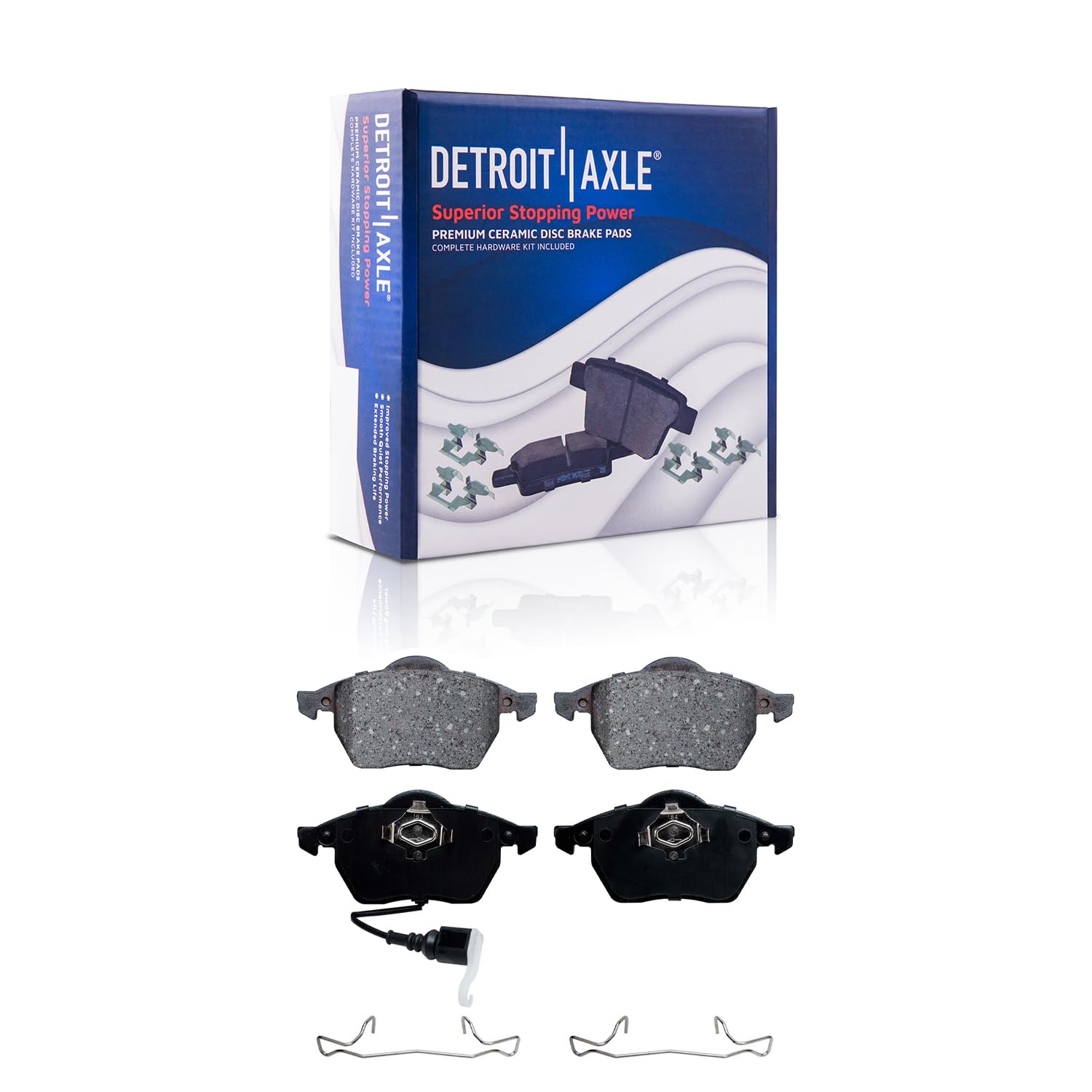 Detroit Axle - Front Ceramic Brake Pads for VW Jetta Beetle Golf GTI TT Quattro - Main Image
