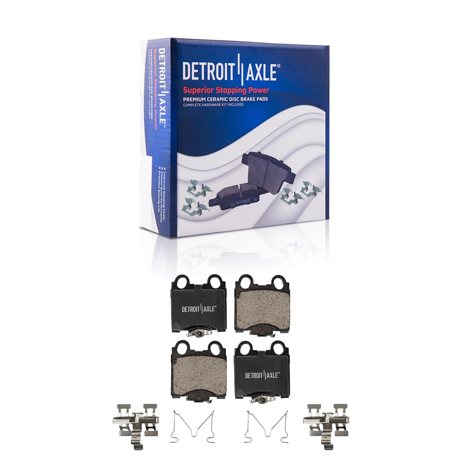 Detroit Axle - Rear Brake Pads for 1998-2005 Lexus GS300 GS400 GS430 IS300 SC430 - Main Image